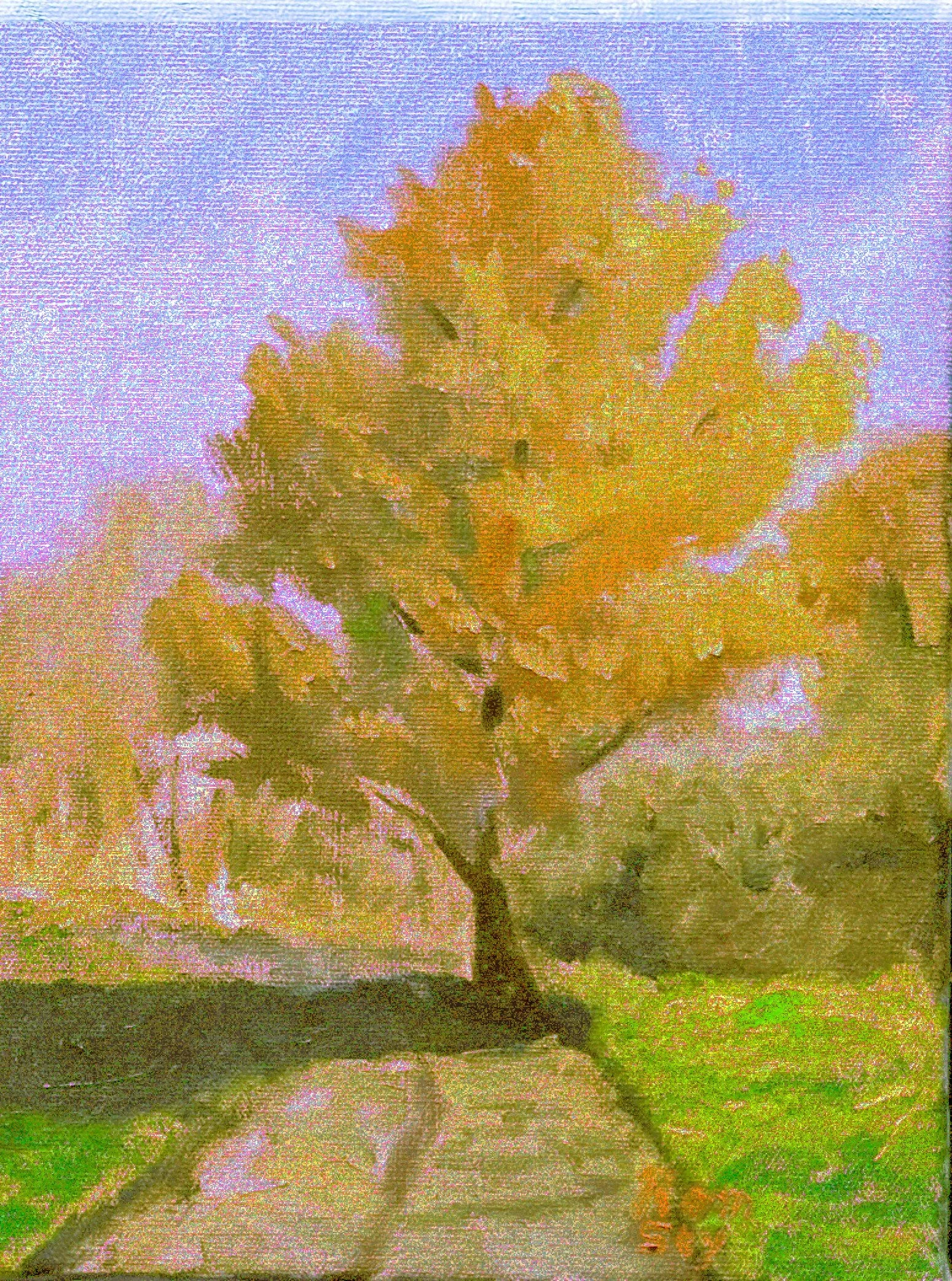Just a Tree 9 x 12 Oil Painting on Canvas
