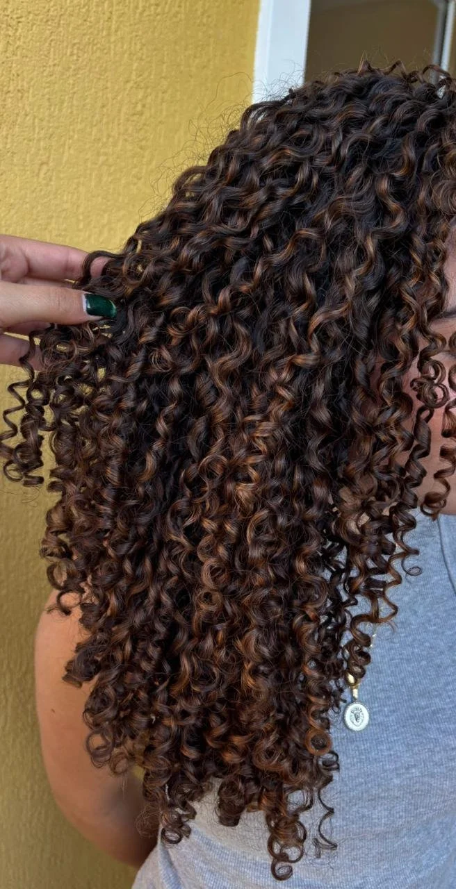 mechas iluminadas, marrom