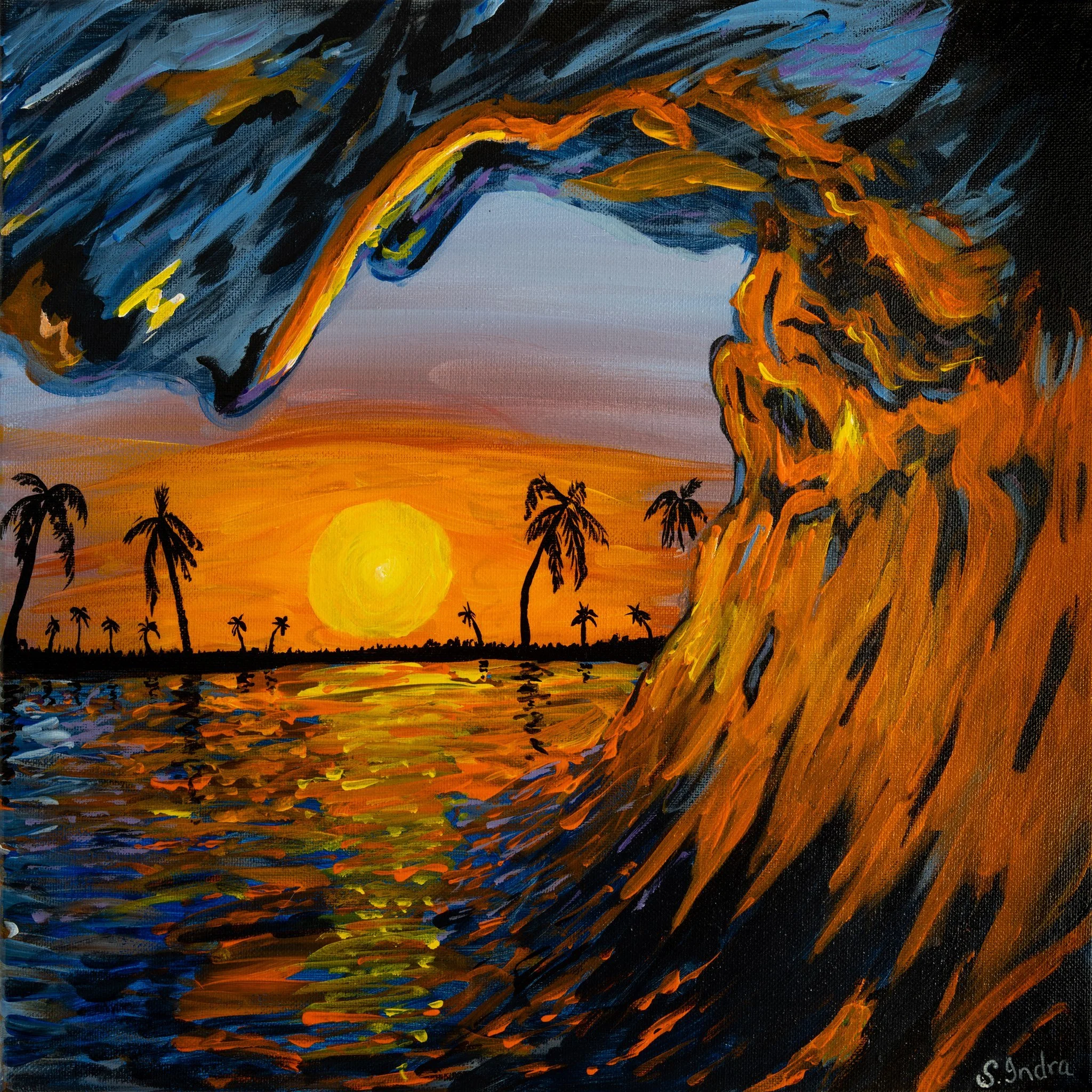 Sunset Wave - Art Print