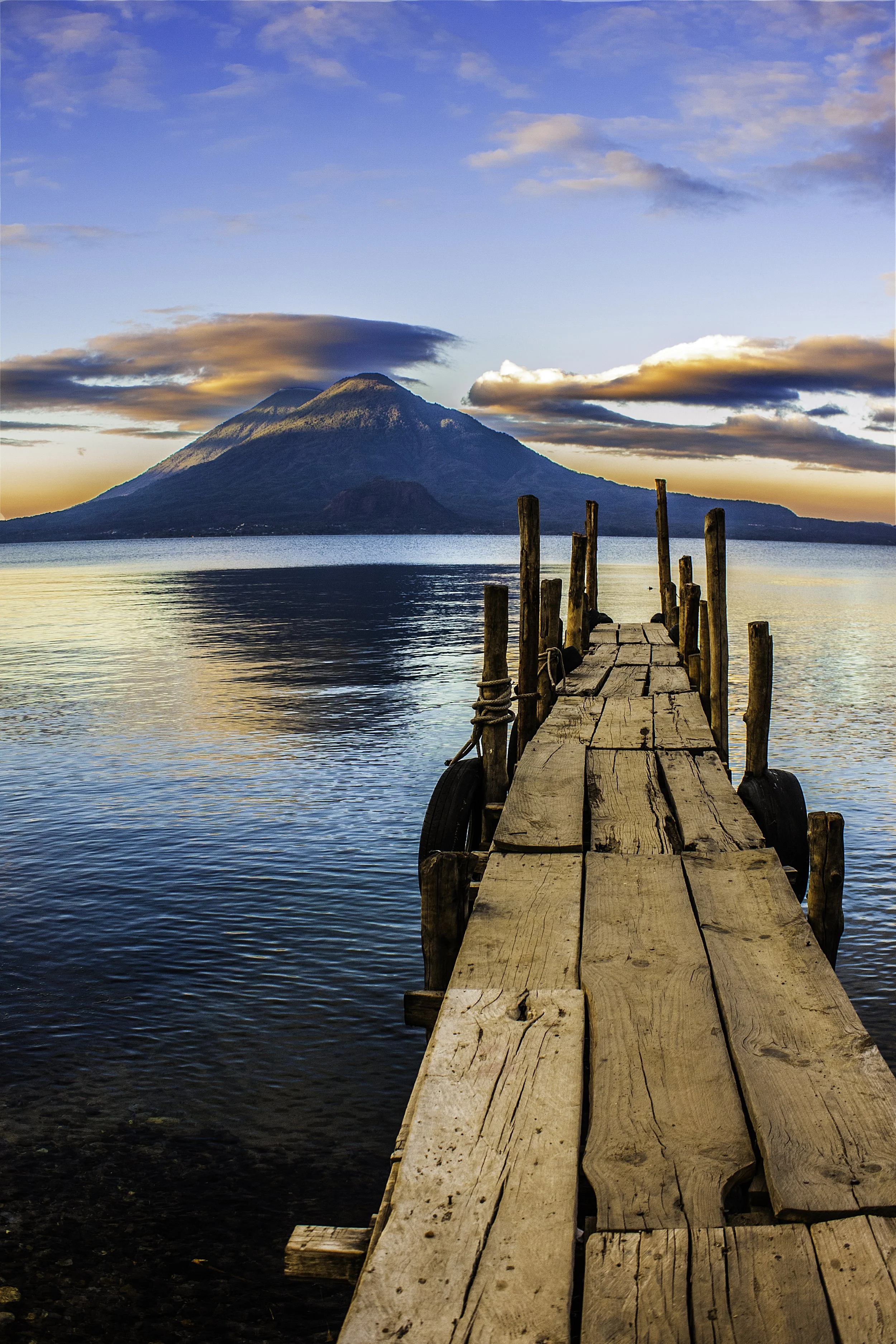 Volcano and Lake Atitlan in Guatemala
