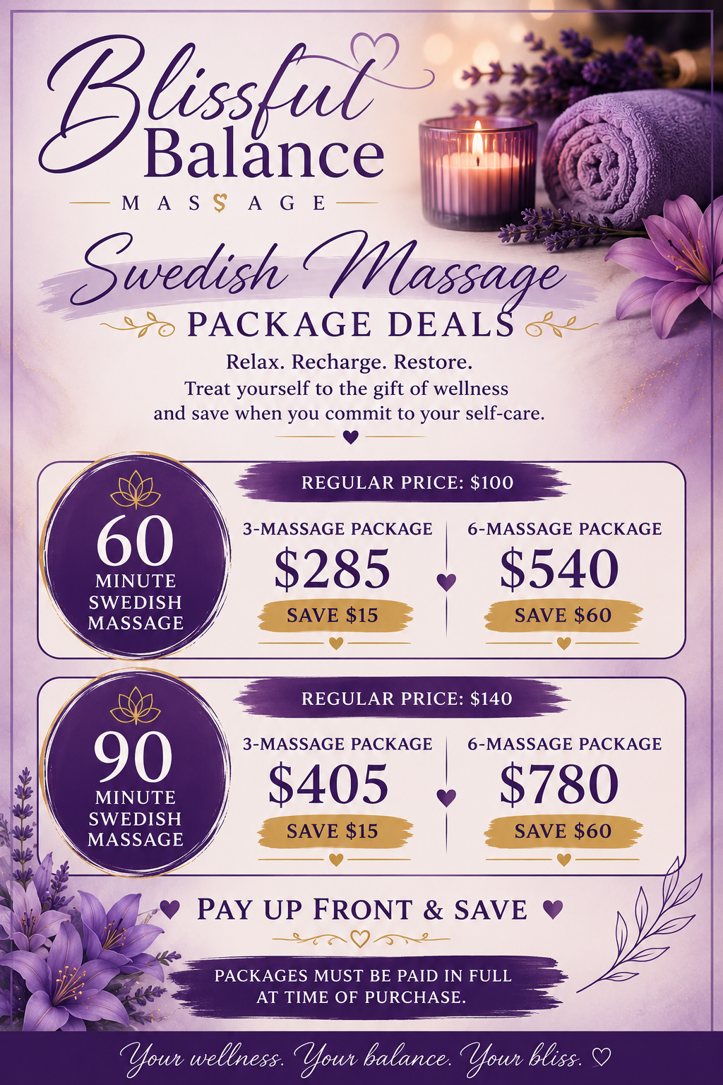 Swedish Massage Package