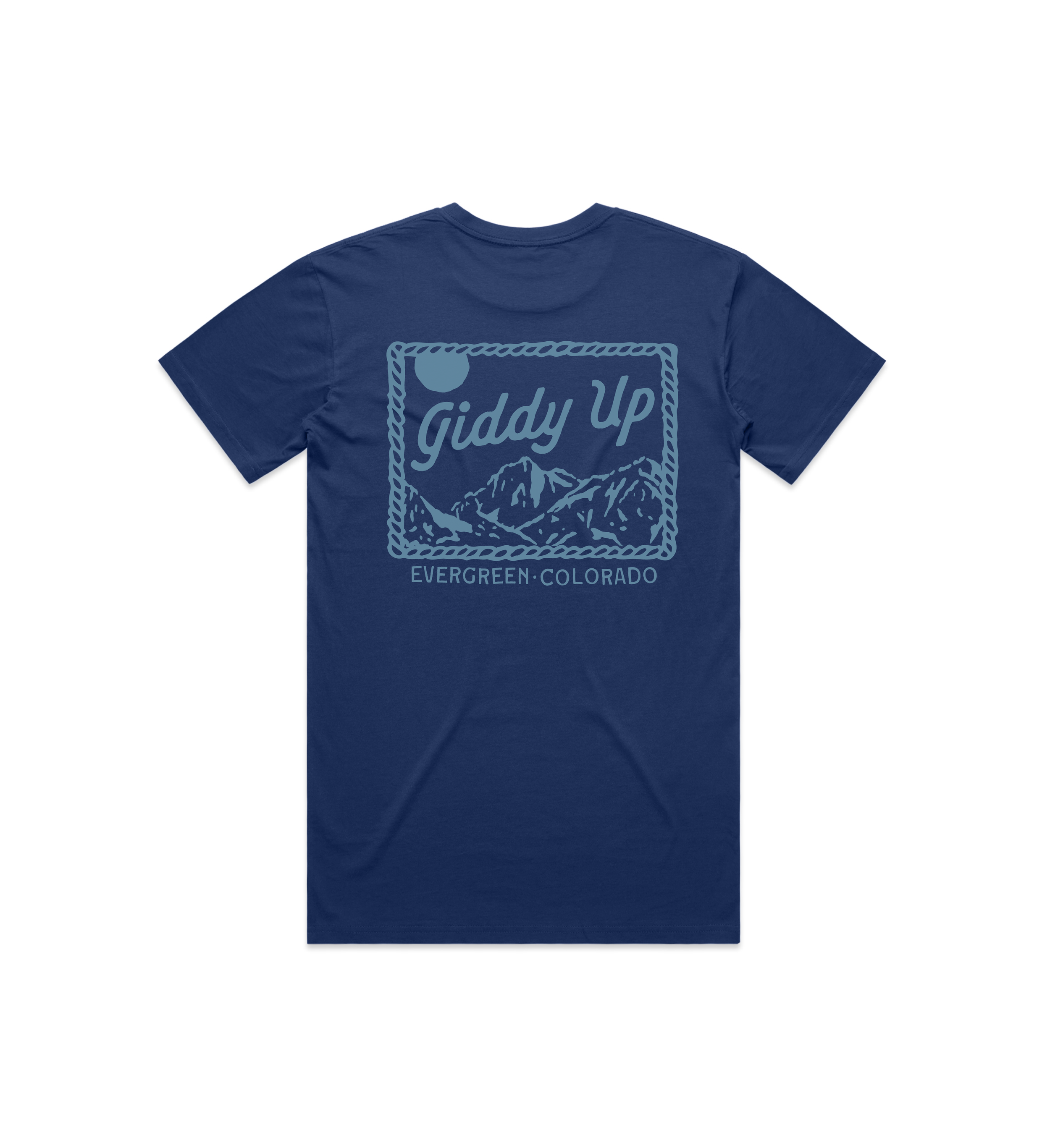 Giddy Up Evergreen Tee - Blue