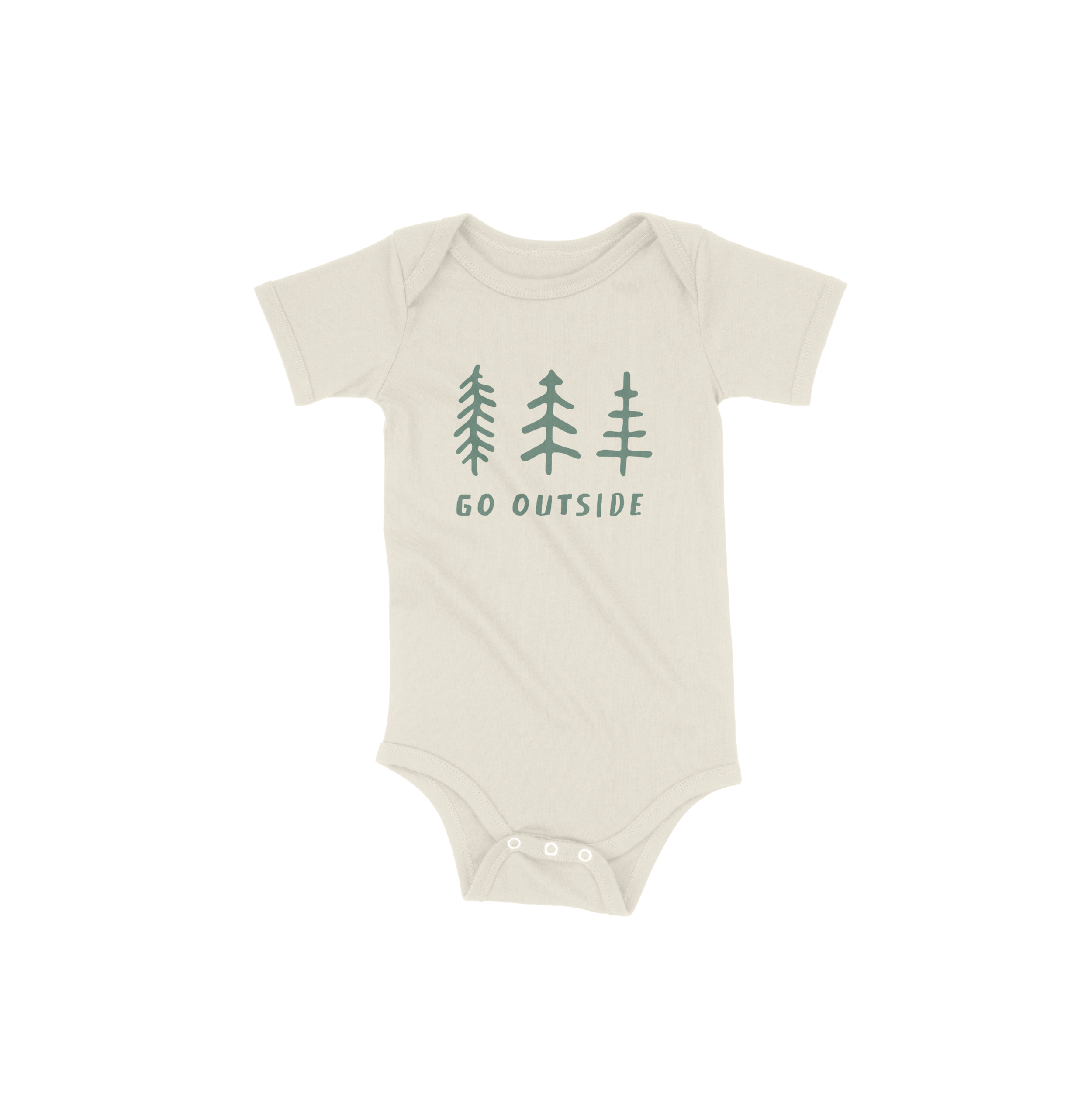 Go Outside Trees Trio Baby Onesie