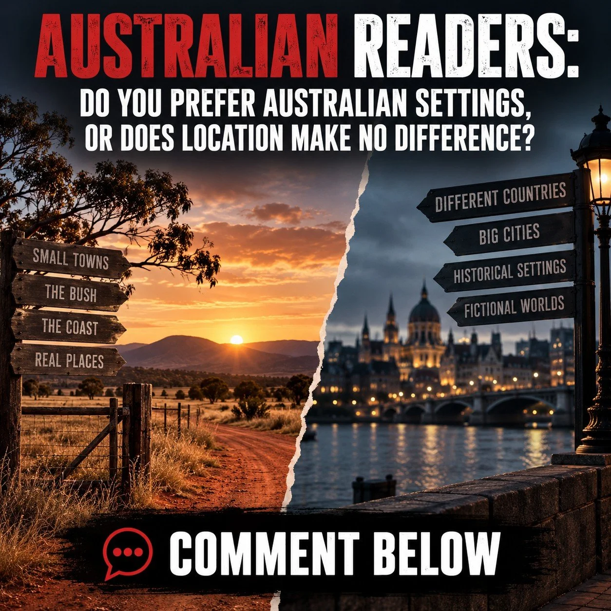 Does it matter where a story is set? 🇦🇺📚

As an Australian reader, do you enjoy recognising the towns, landscapes and little details that make a story feel unmistakably Australian? Or could a great story be set absolutely anywhere and make no diff