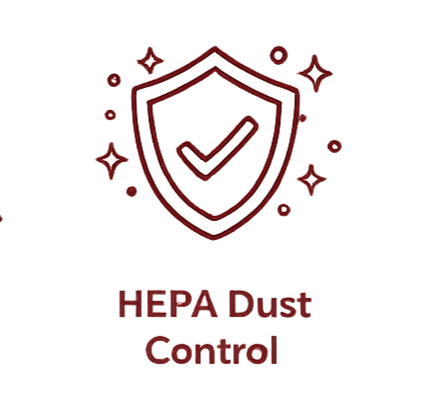 HEPA dust-control icon for post-construction cleaning services.