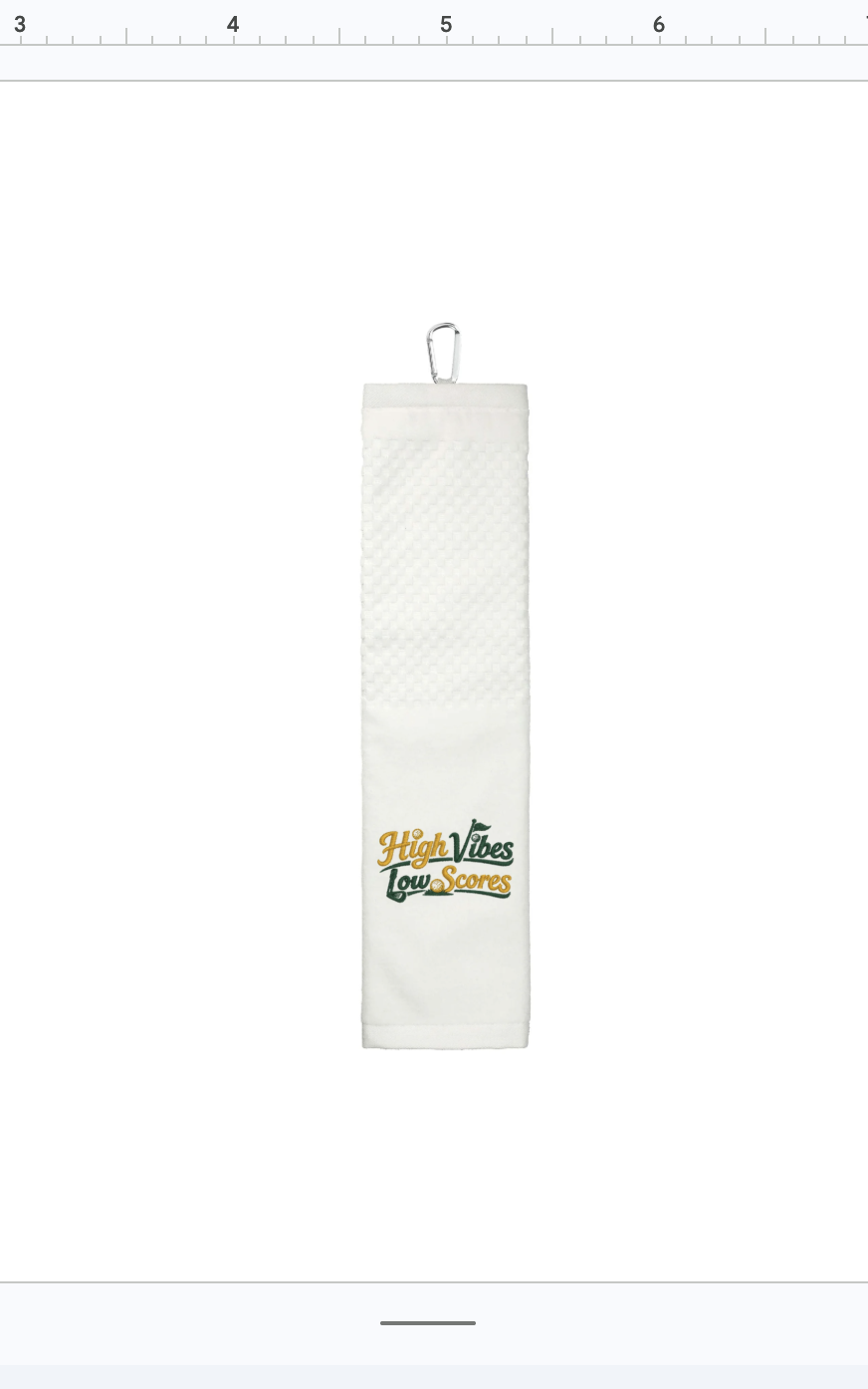 High Vibes Low Scores Golf Towel