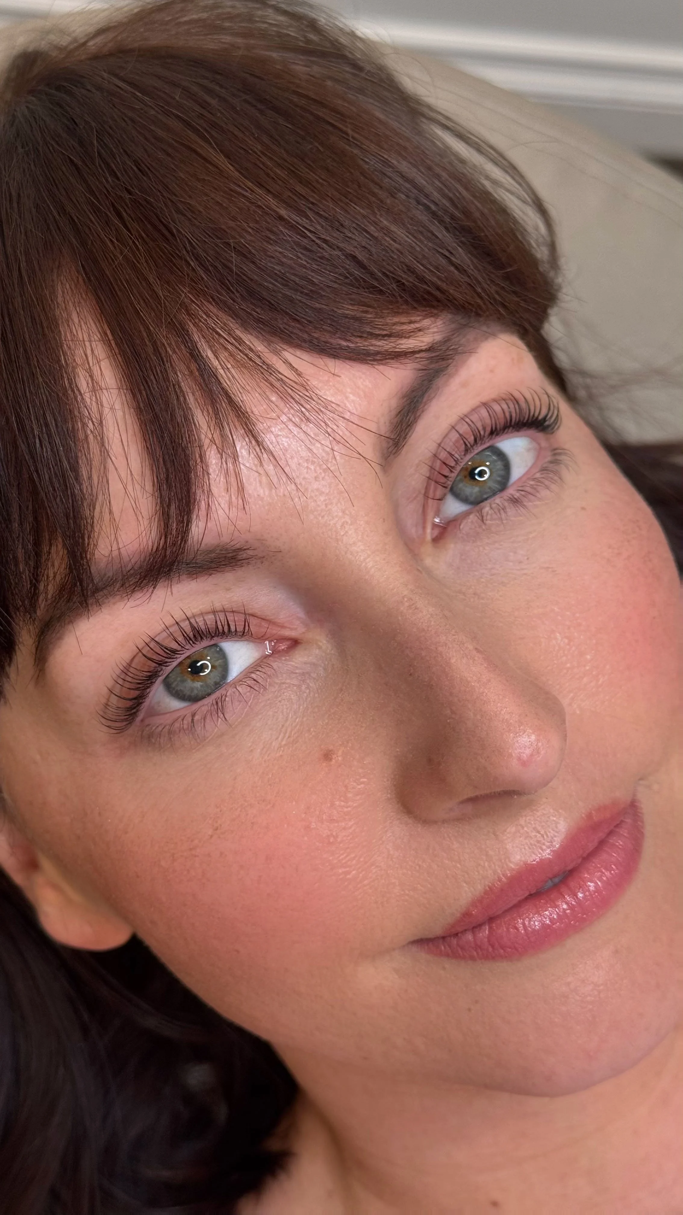 Soft, defined lashes enhanced with a Korean Lash Lift