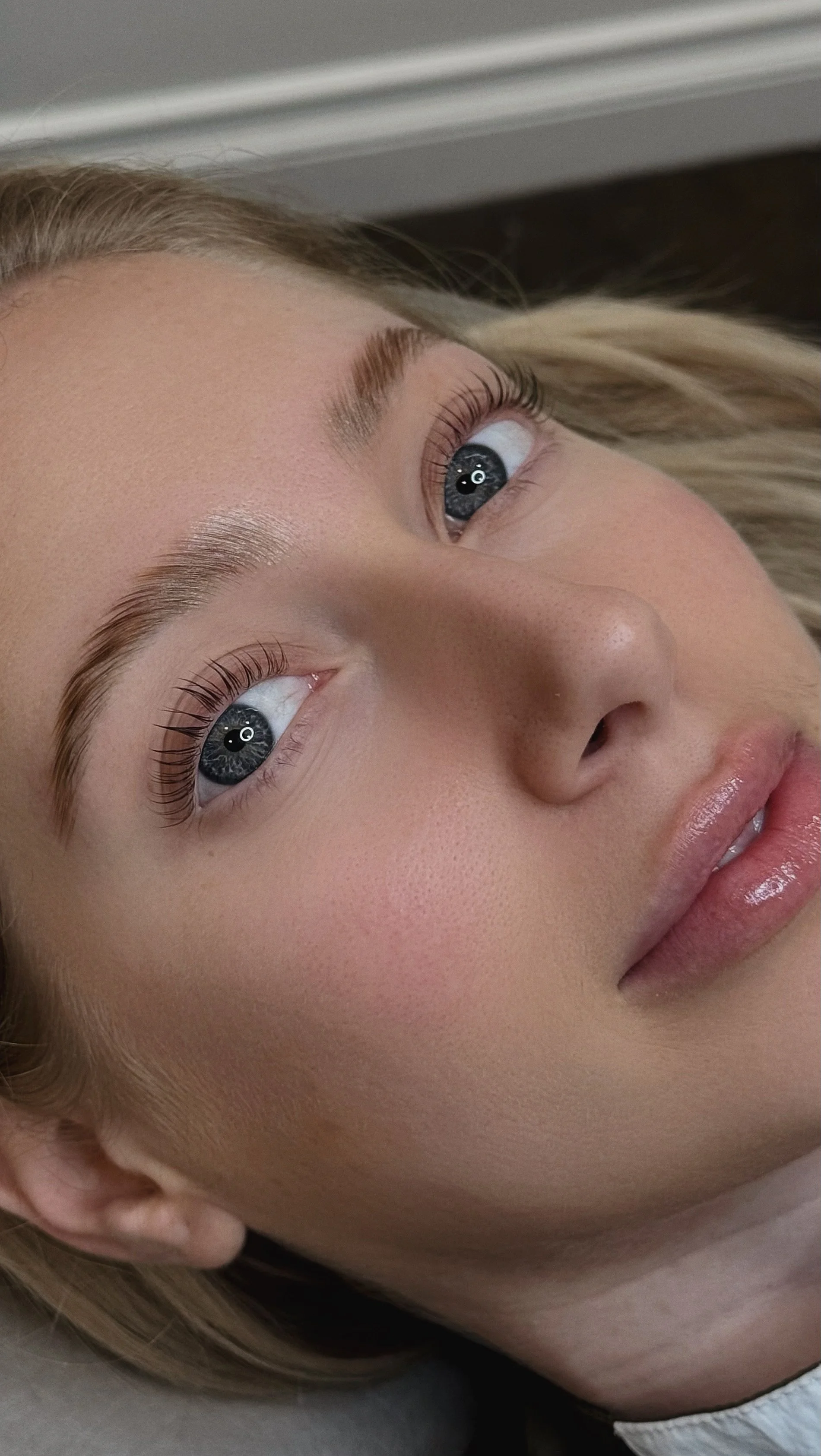 Long, naturally lifted lashes with a Korean Lash Lift and lash tint