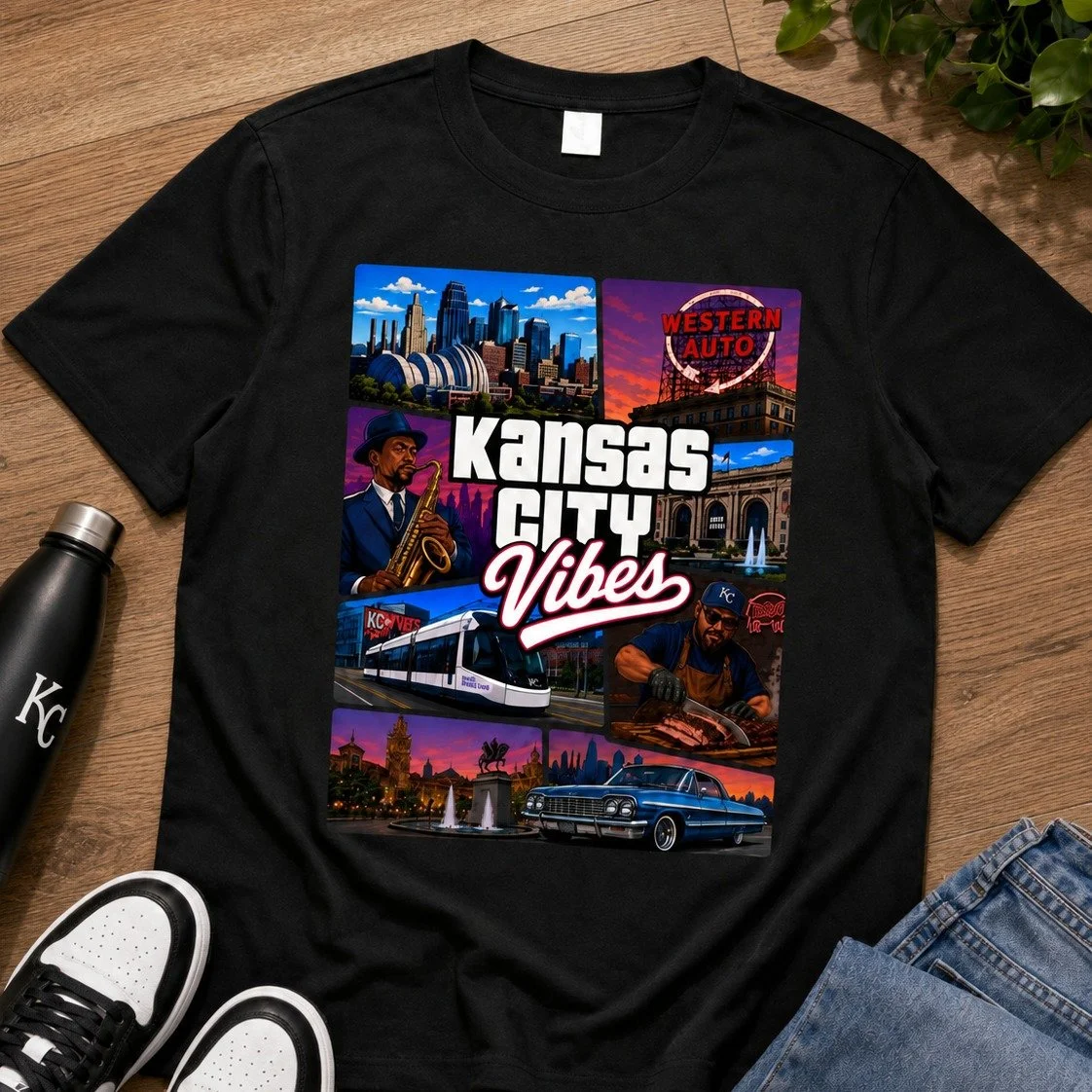 🔥 Grab this fire GTA Inspired Kansas City Tee for only $19.99! DM for link to purchase!