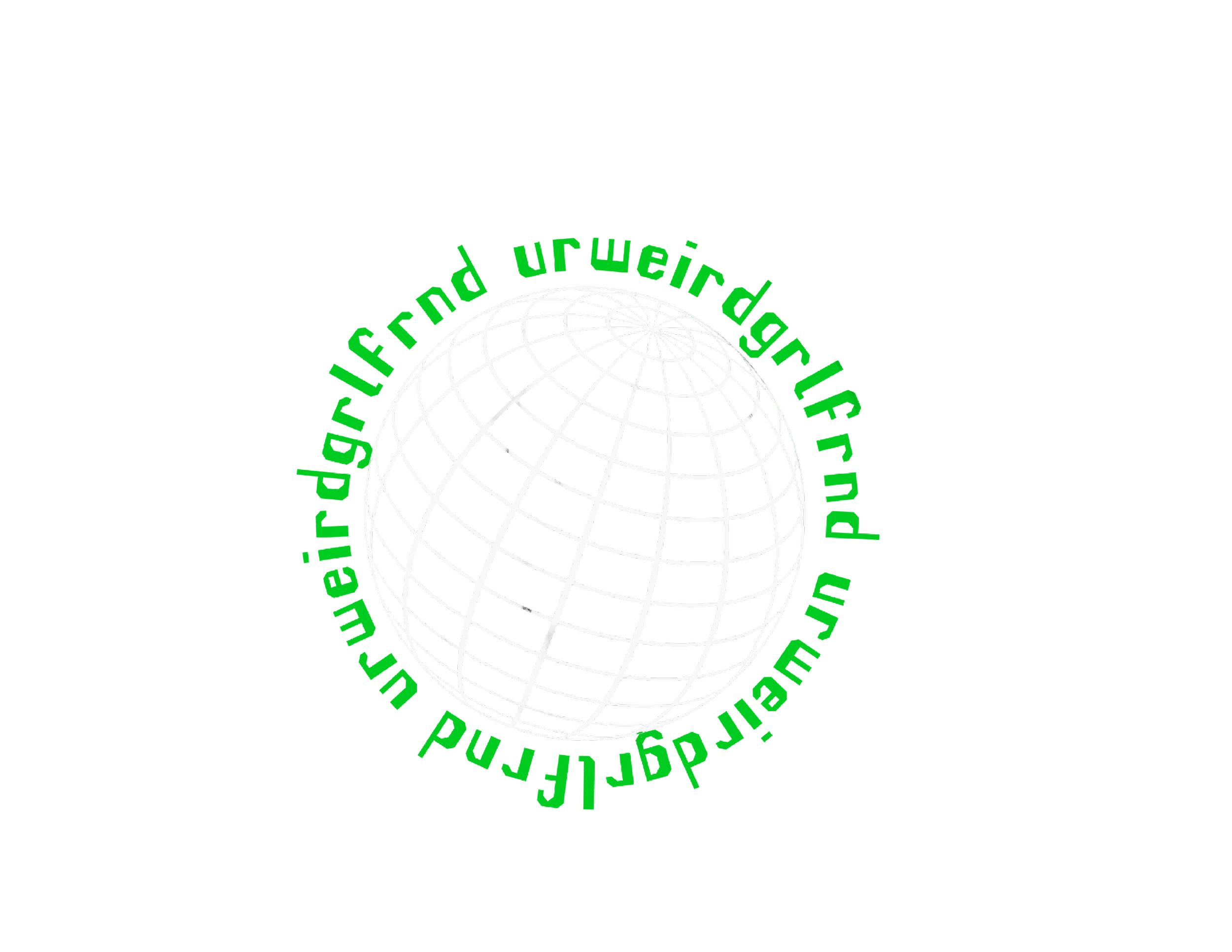 A digital illustration of a globe with wireframe grid lines, encircled by green text reading "understanding and exploring the universe" on a black background.
