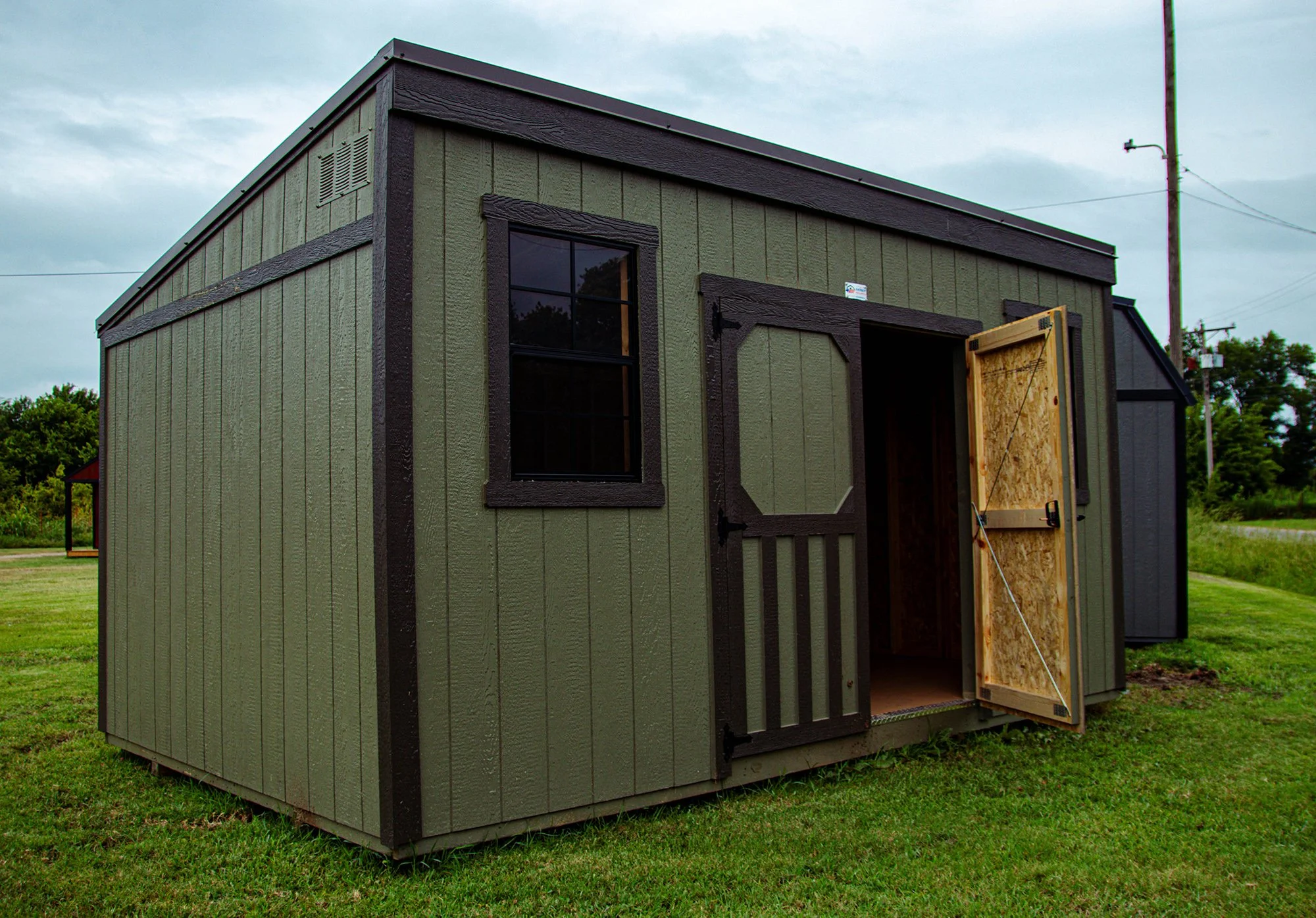 Modern Shed, 10' x 16' - Light Sage Green