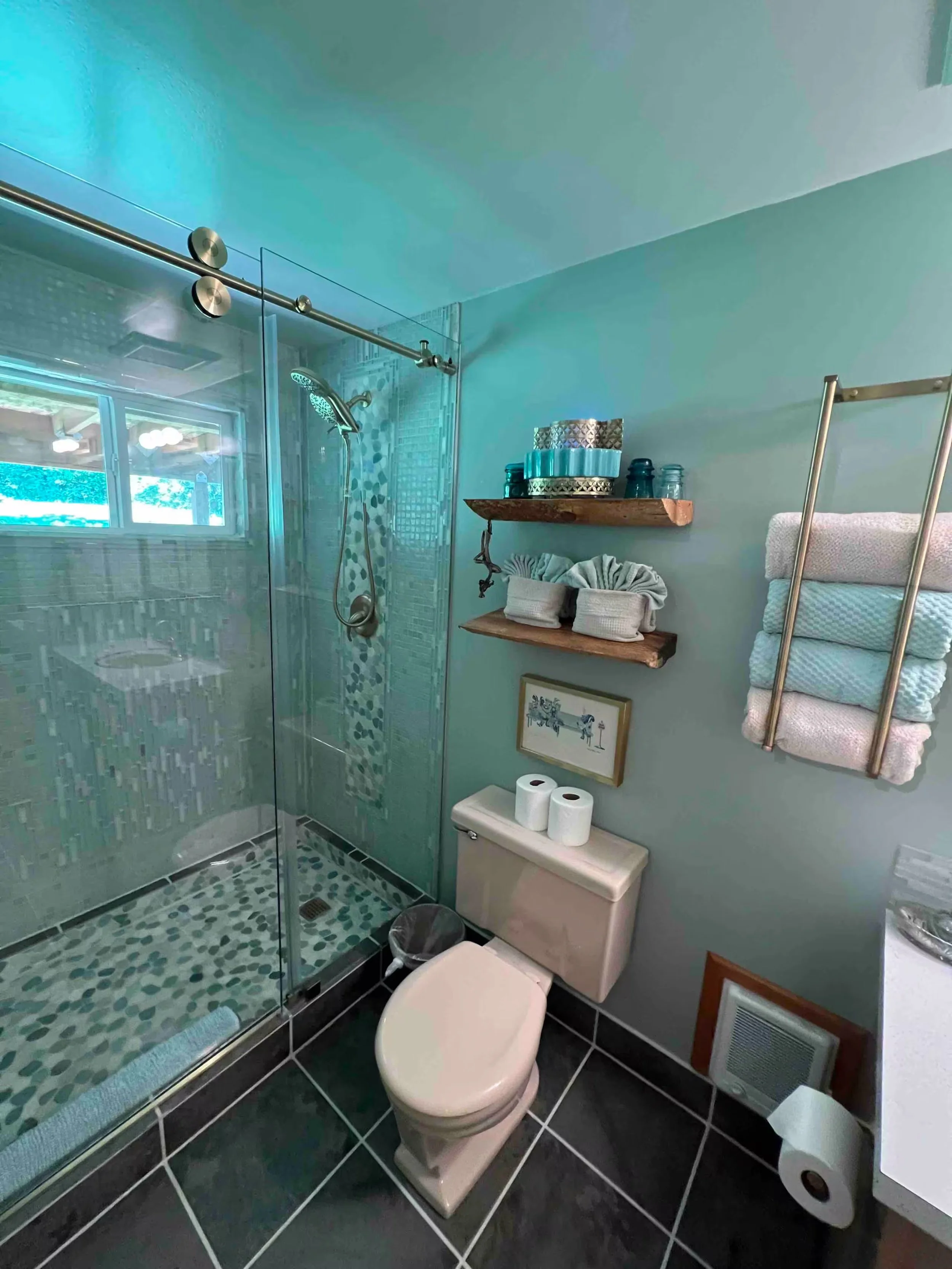 Beautiful bathroom with walk-in shower.