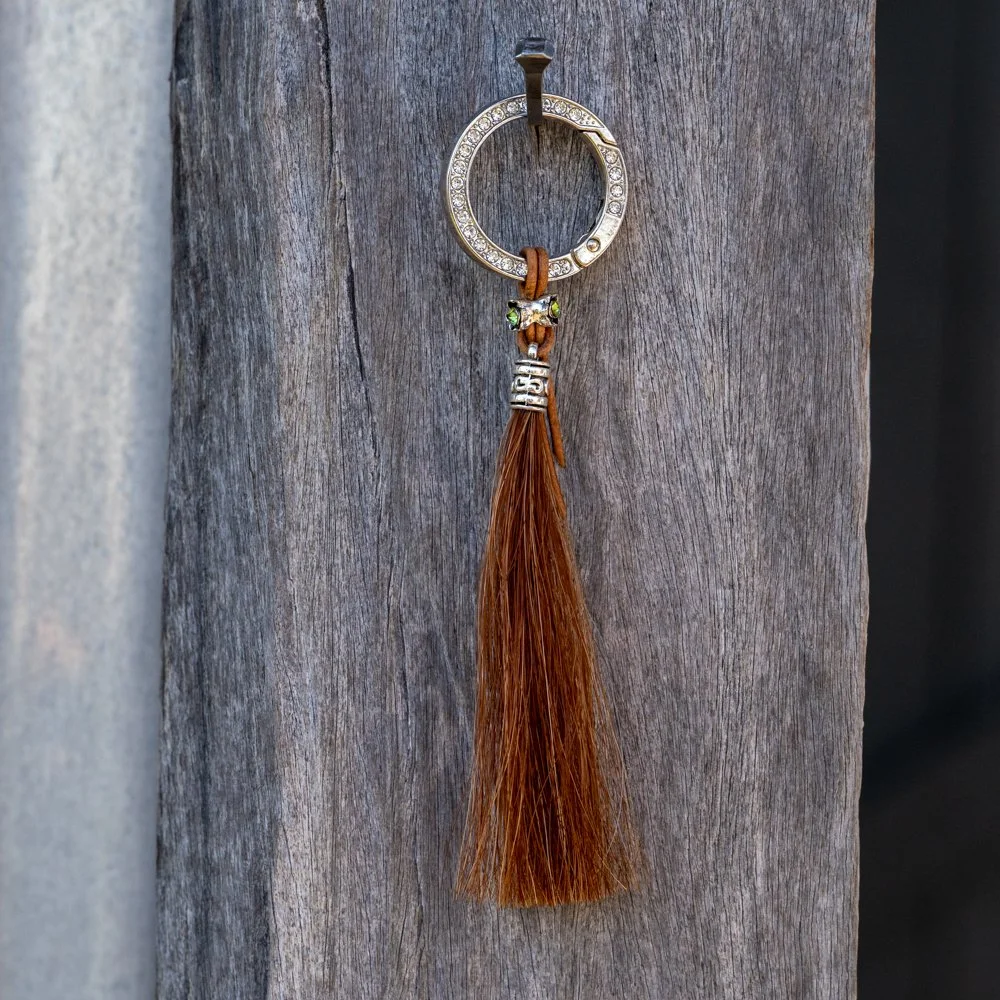 Hanging Tassel - Chestnut with Bling ring