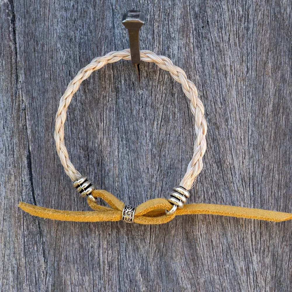 Bracelet Taffy with leather lace Sm/Med