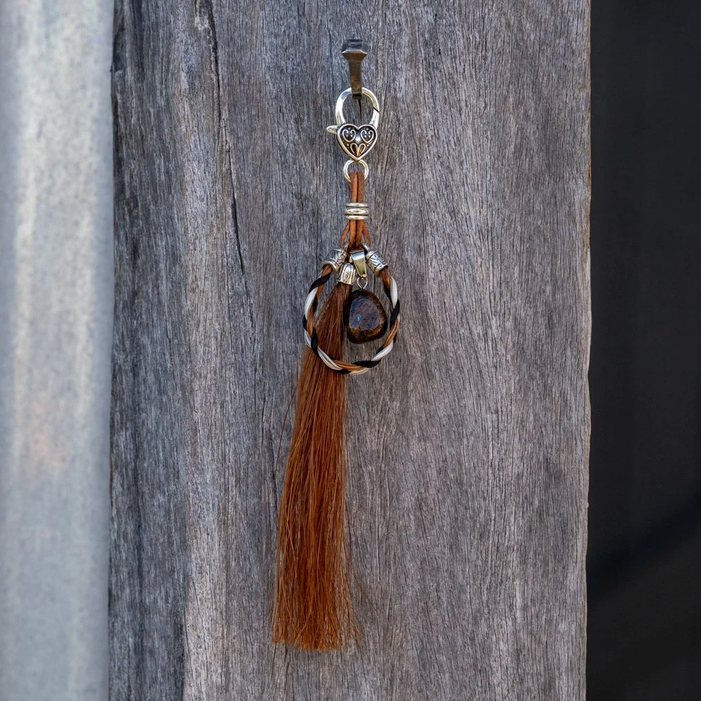 Hanging Chestnut Combo - Multi coloured Loop & Tassel with Tigereye