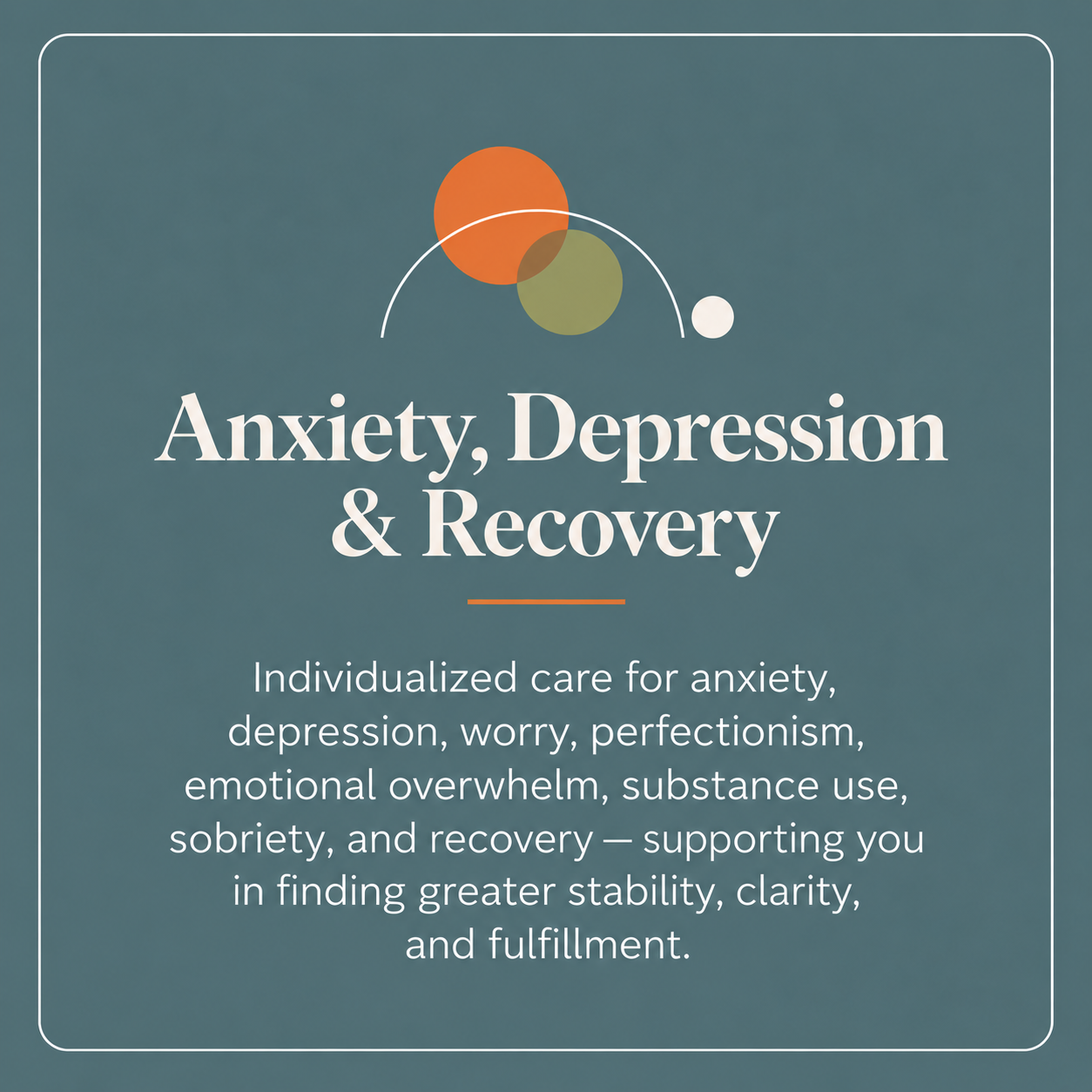 “Individualized care for anxiety, depression, worry, perfectionism, emotional overwhelm, substance use, sobriety, and recovery for adults at Calder Psychotherapy & Psychiatry in Central Austin, Texas.”