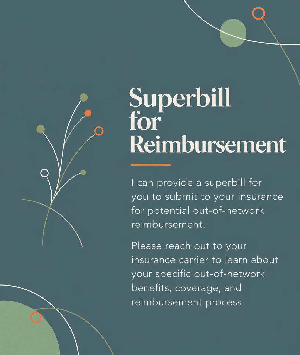 Superbill for insurance reimbursement.