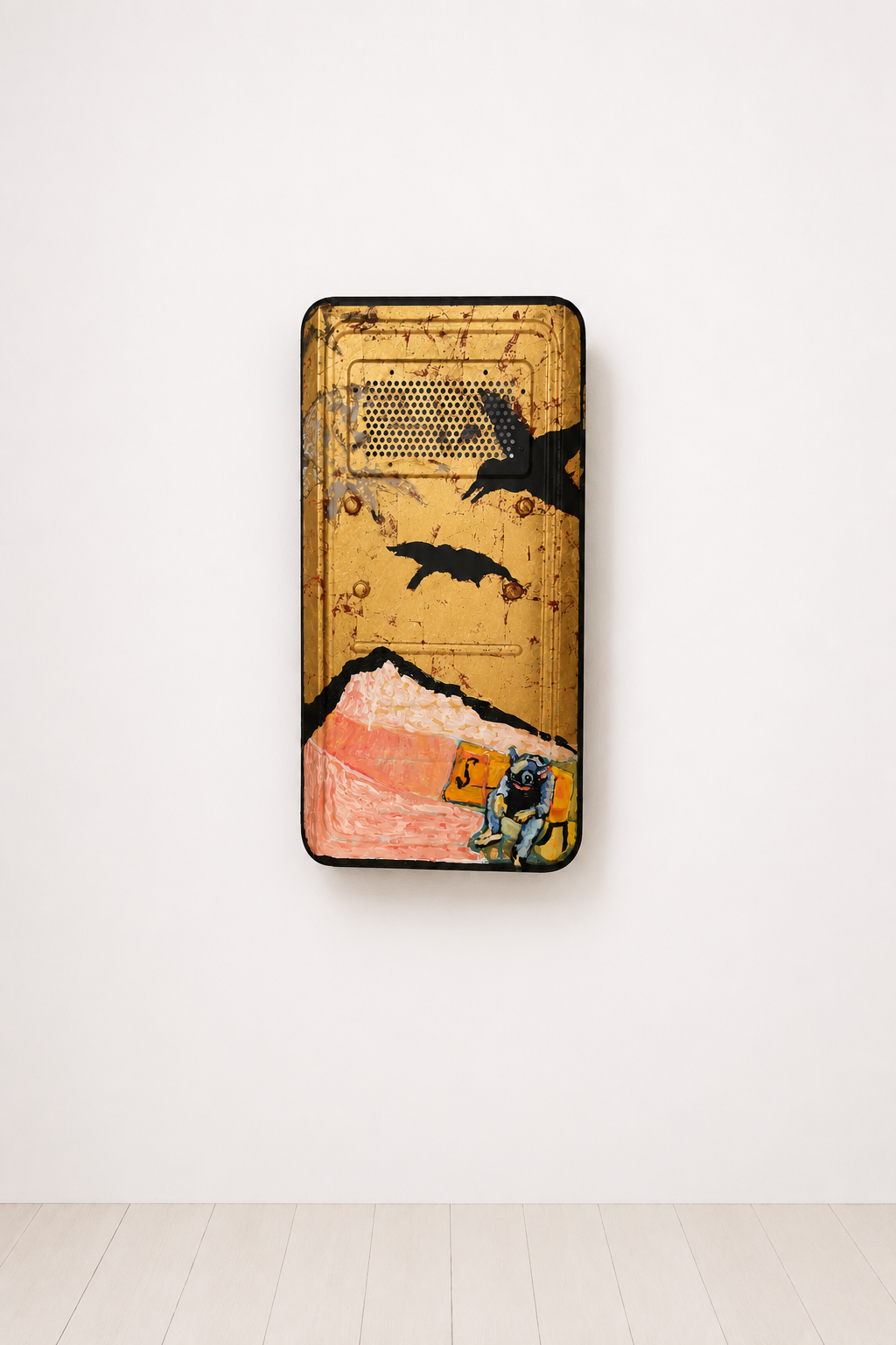 Stitch and Crows

Acrylic and Imitation Gold Leaf on Police Riot Shield
35" x 18" x 5"
2023 - 2025