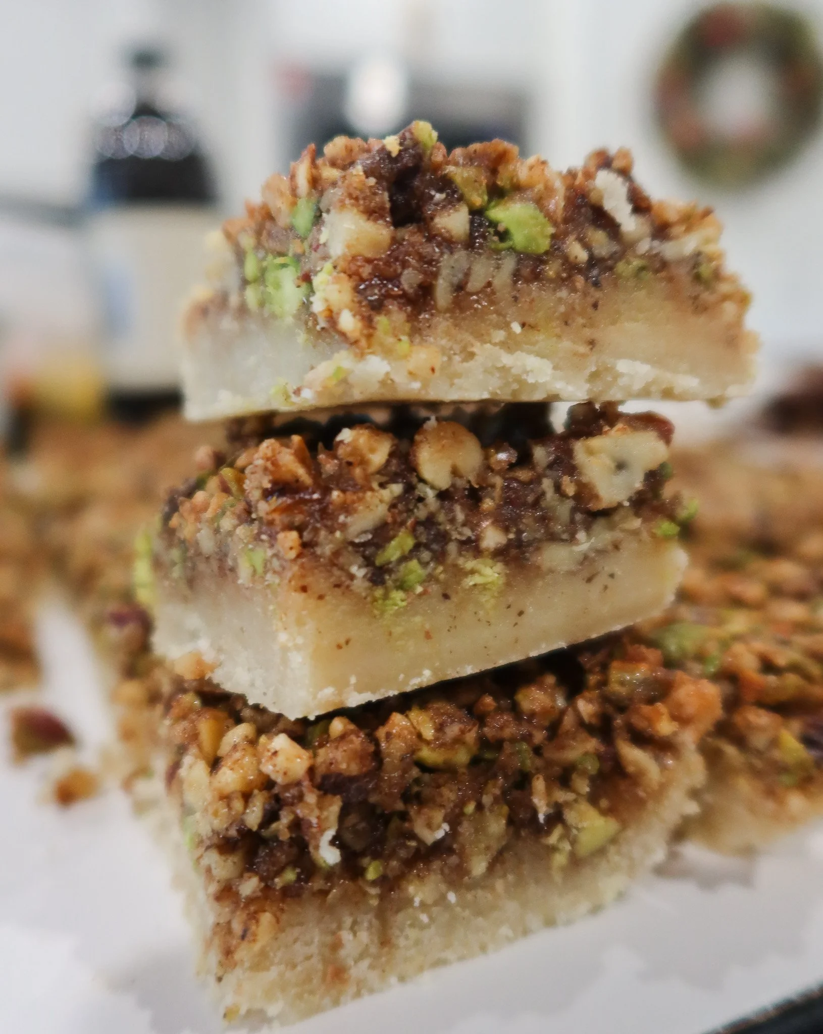 Spiced Nut Shortbread Bars