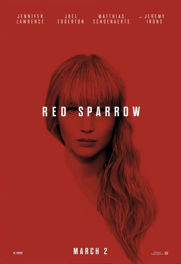 Red Sparrow movie poster with Jennifer Lawrence, the surface EWOK will paint