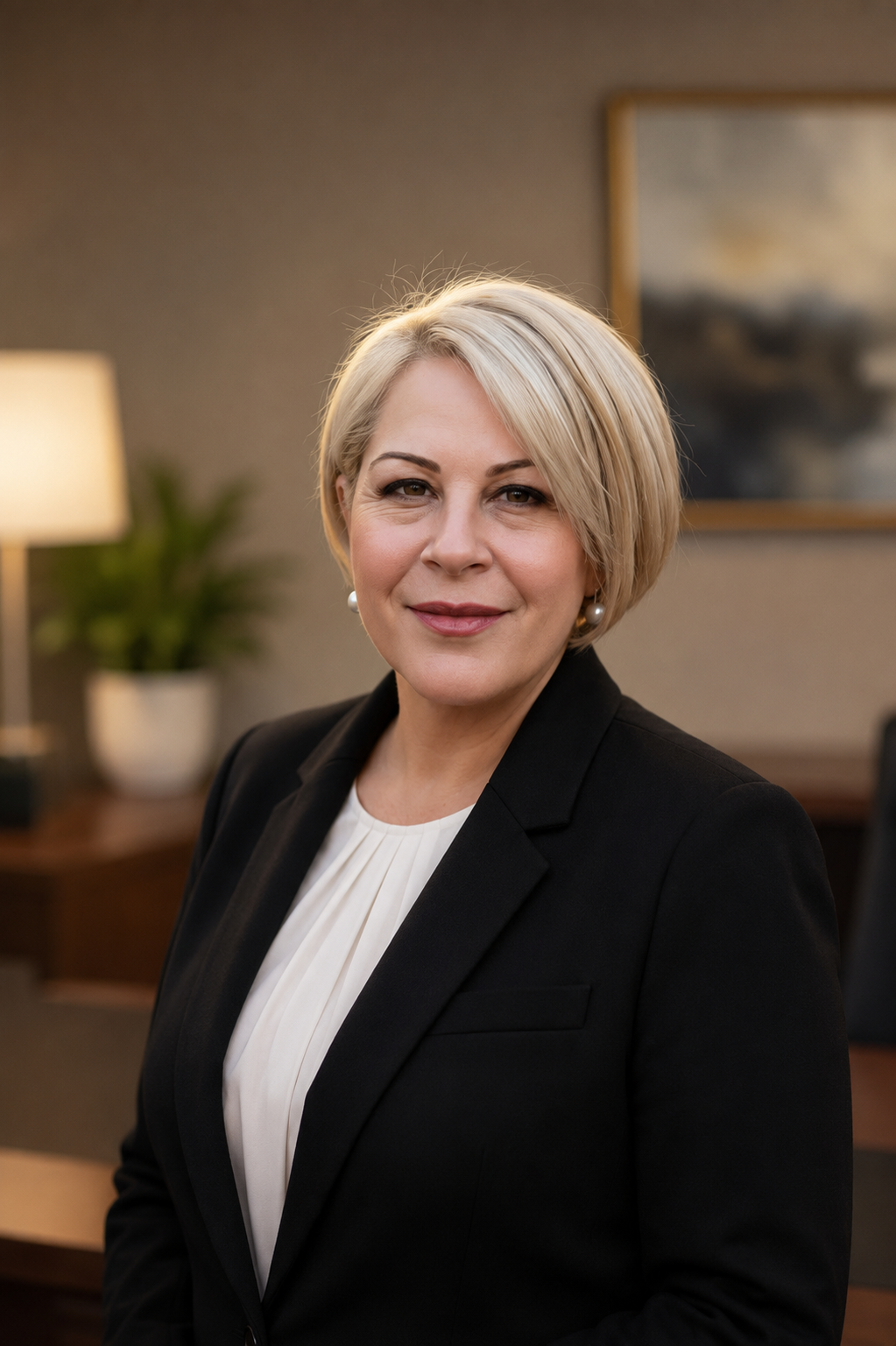Professional portrait of Isa, founder of Harbor & Oak Consulting, welcoming business owners seeking practical financial leadership and trusted business guidance.