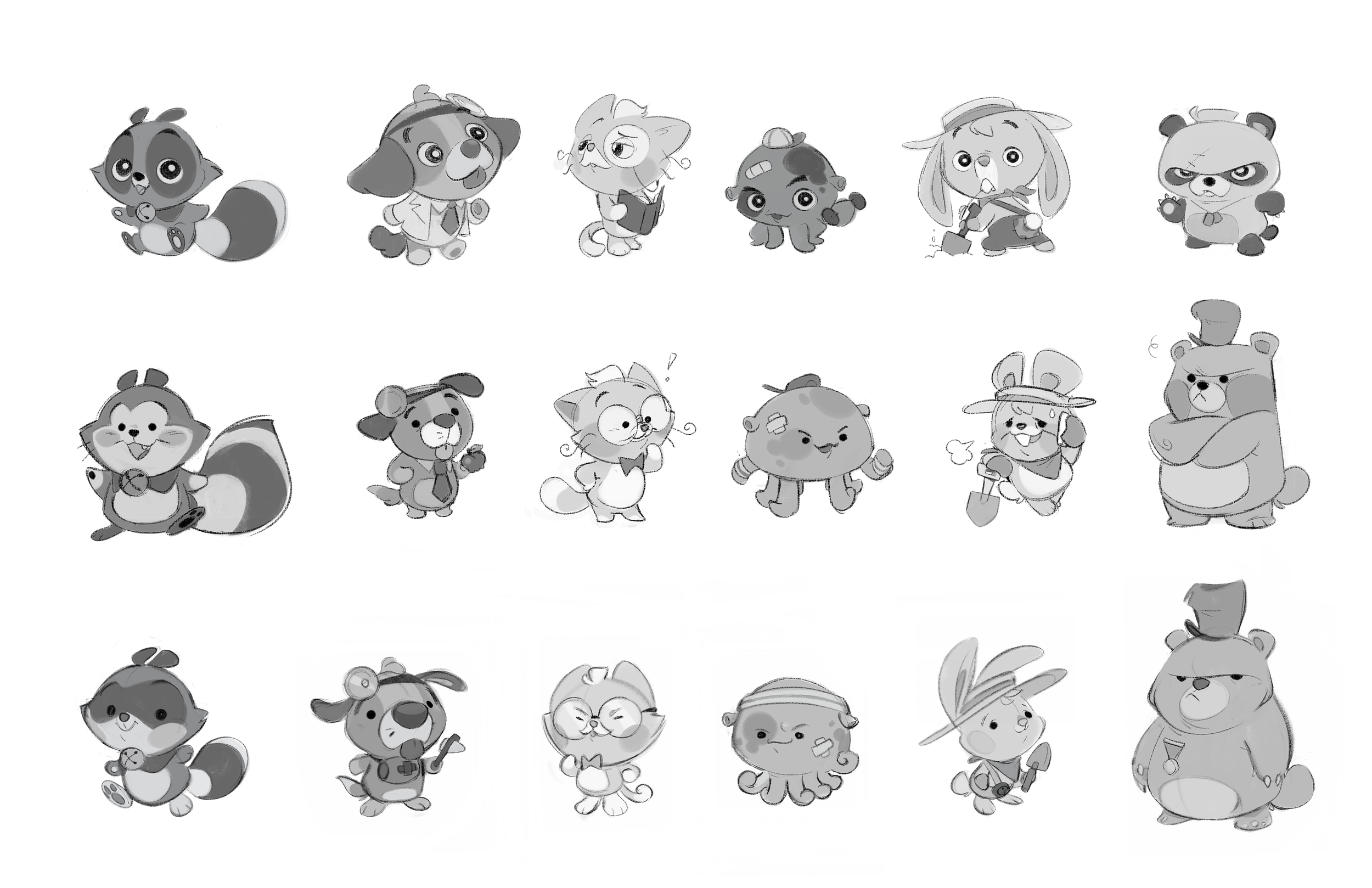 Wondla_BeeboandFriends_ExplorationSketches.png