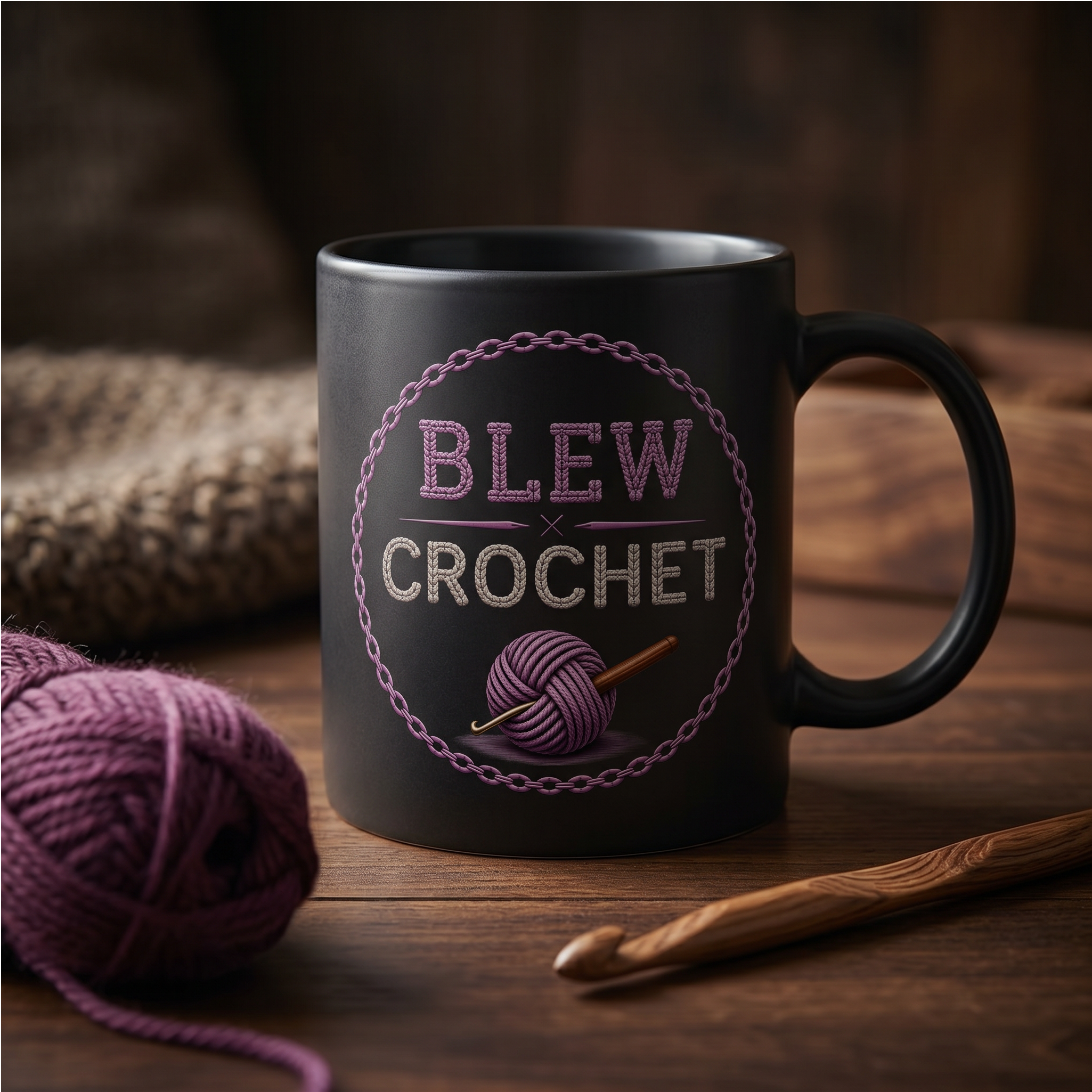 Blew Crochet Mug