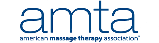 Logo of the American Massage Therapy Association with the abbreviation 'amta' and full name underneath.