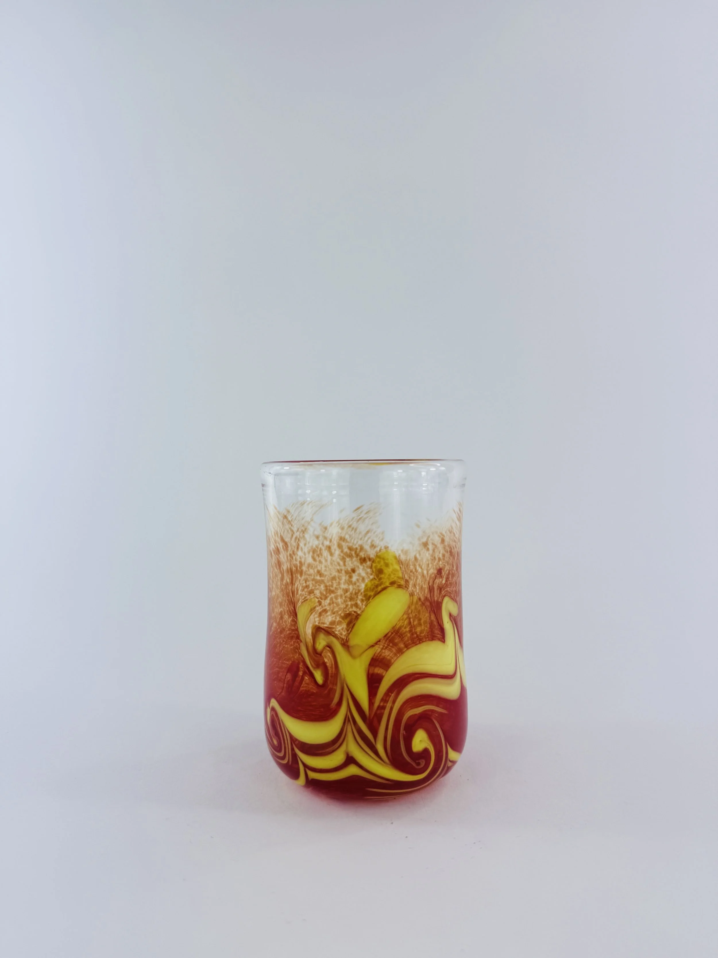 Yellow and Red Swirl Cup