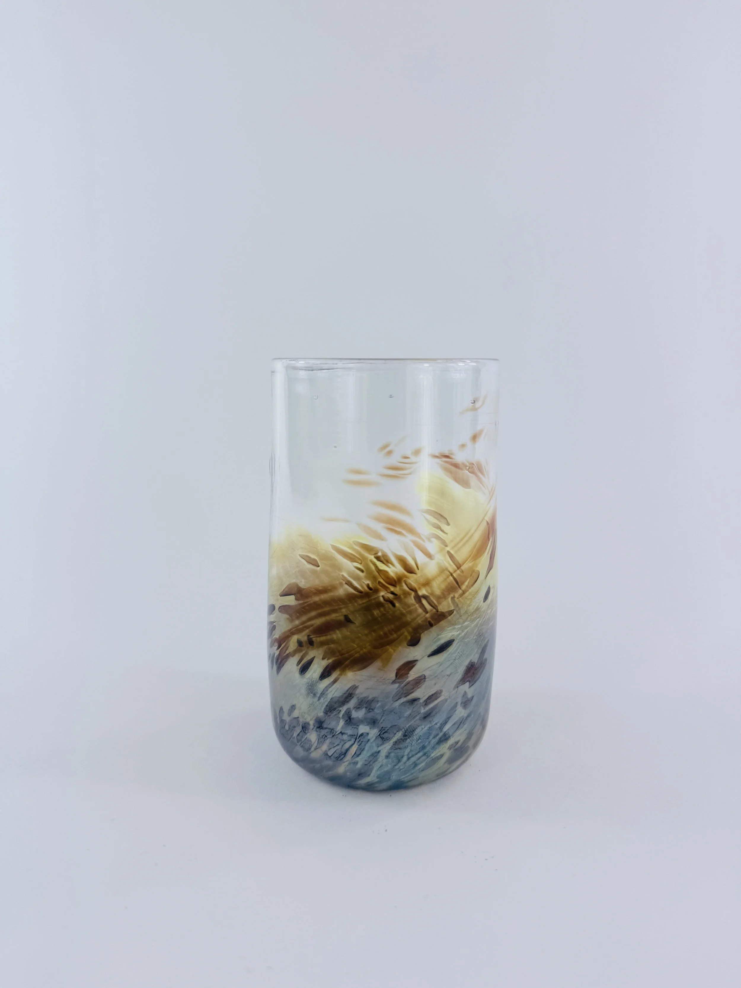 Iris Light Brown and Brown Swoosh Cup