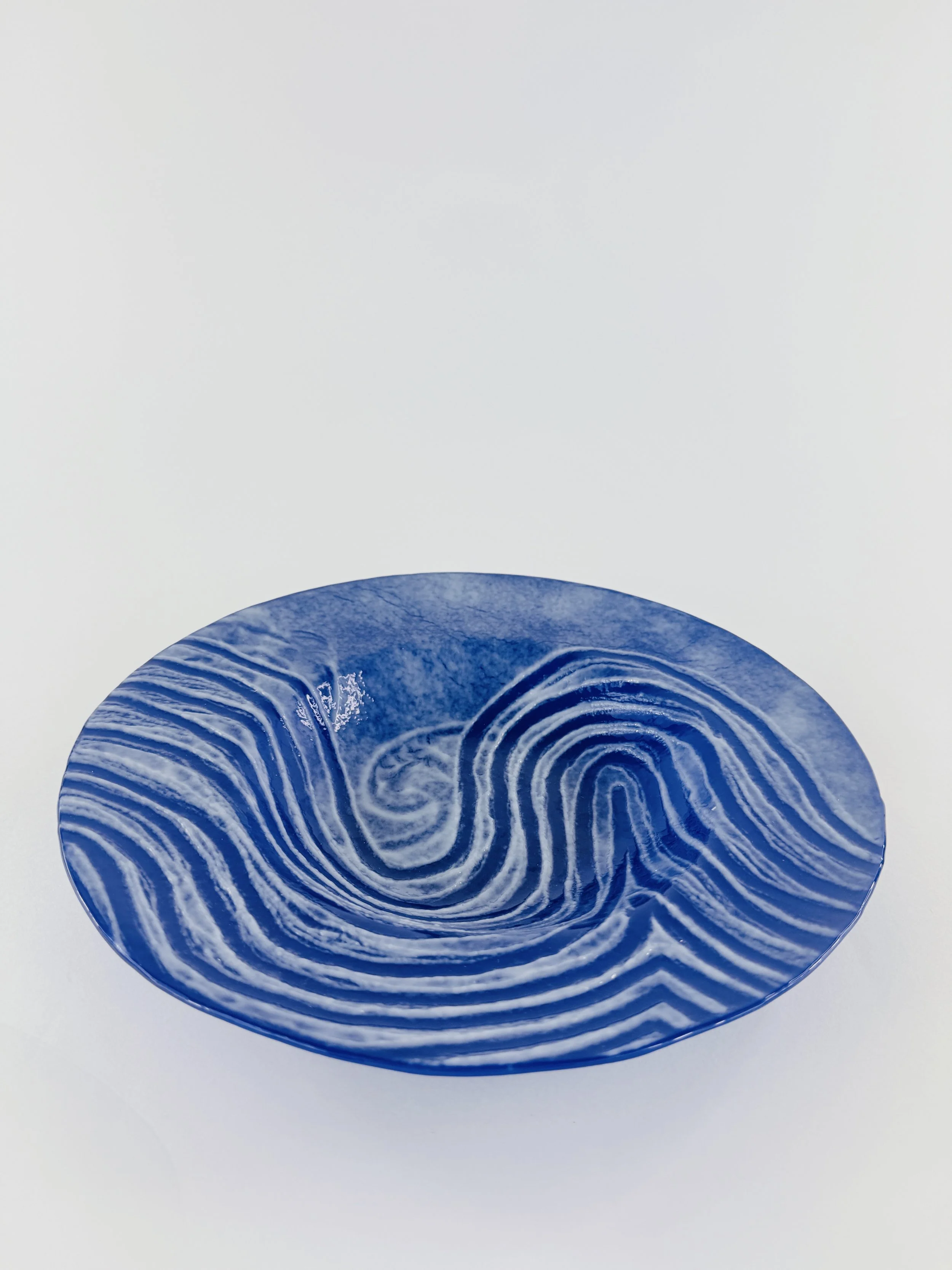 Blue and White Swirl Serving Bowl