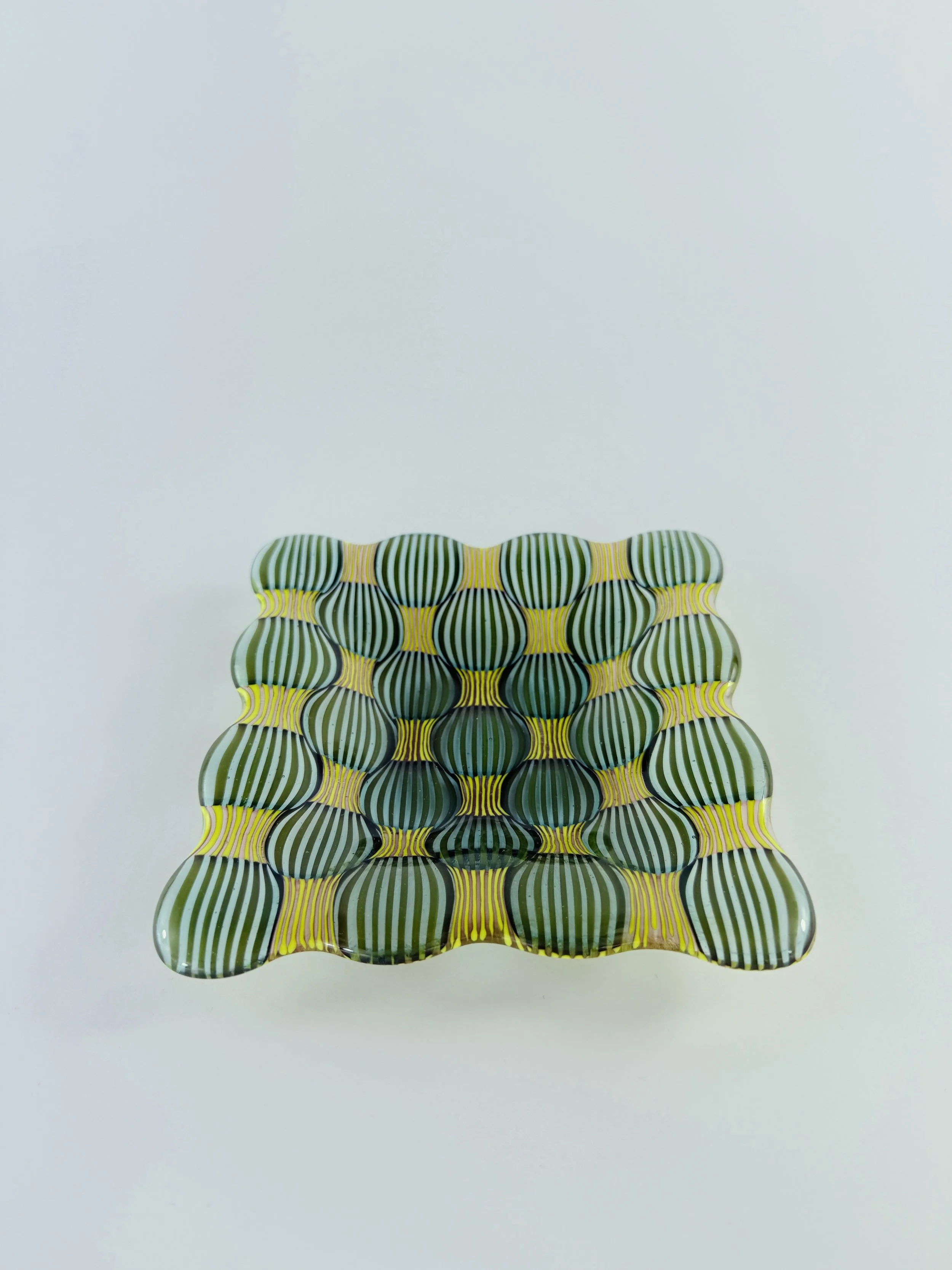Pink, Yellow, and Blue Optic Dish