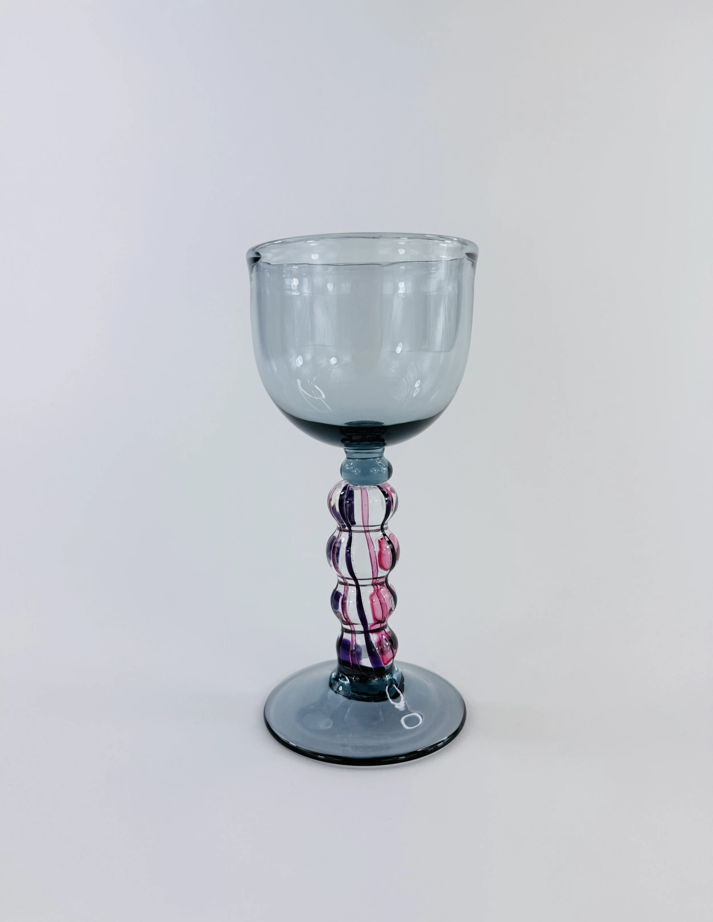 Purple and pink cane stem Goblet