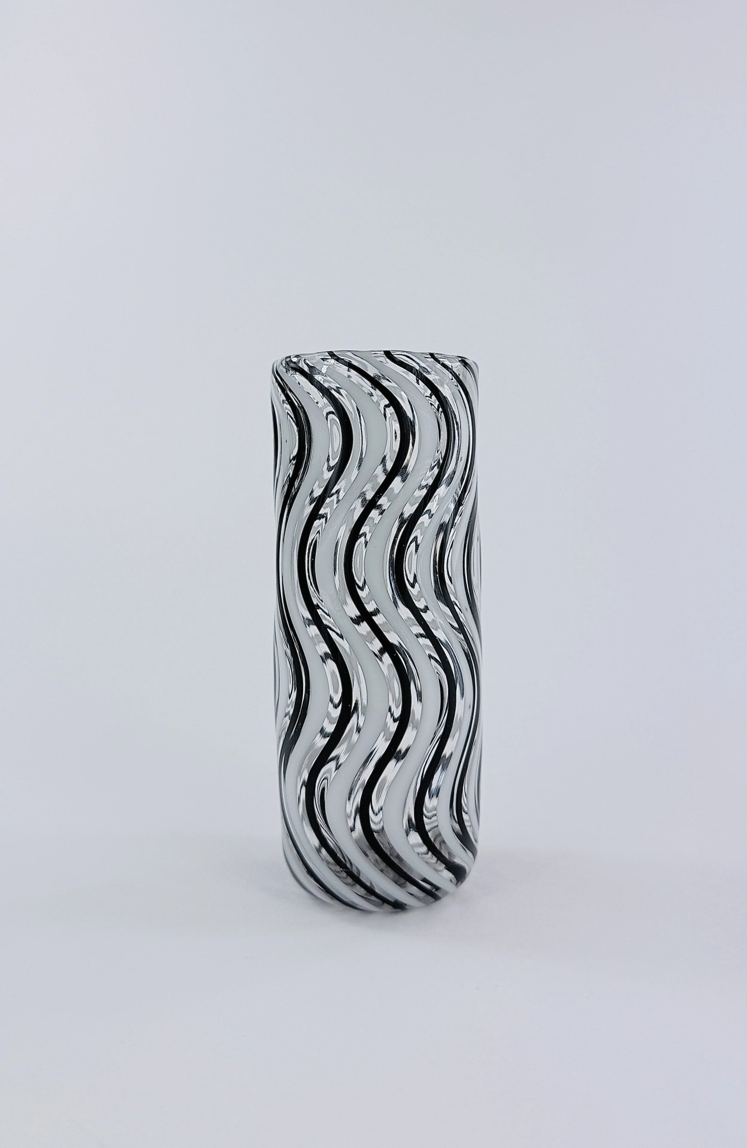 Black and White Wig-wag Vase