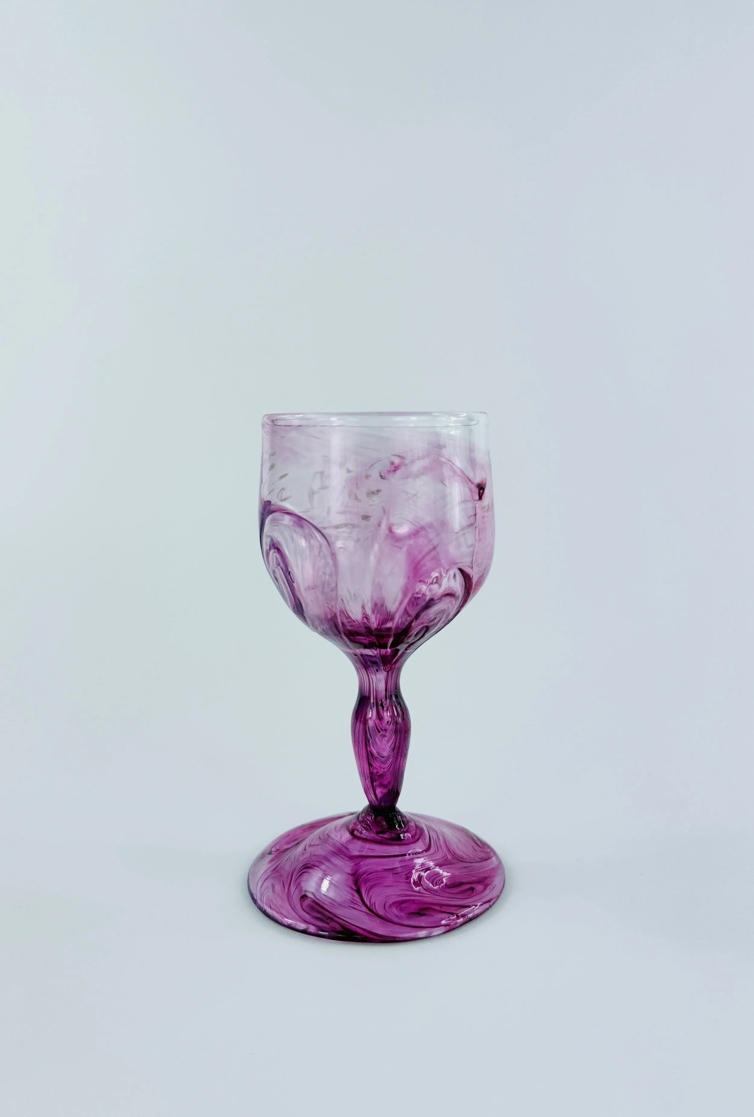 Ruby Frit Swirl Goblet