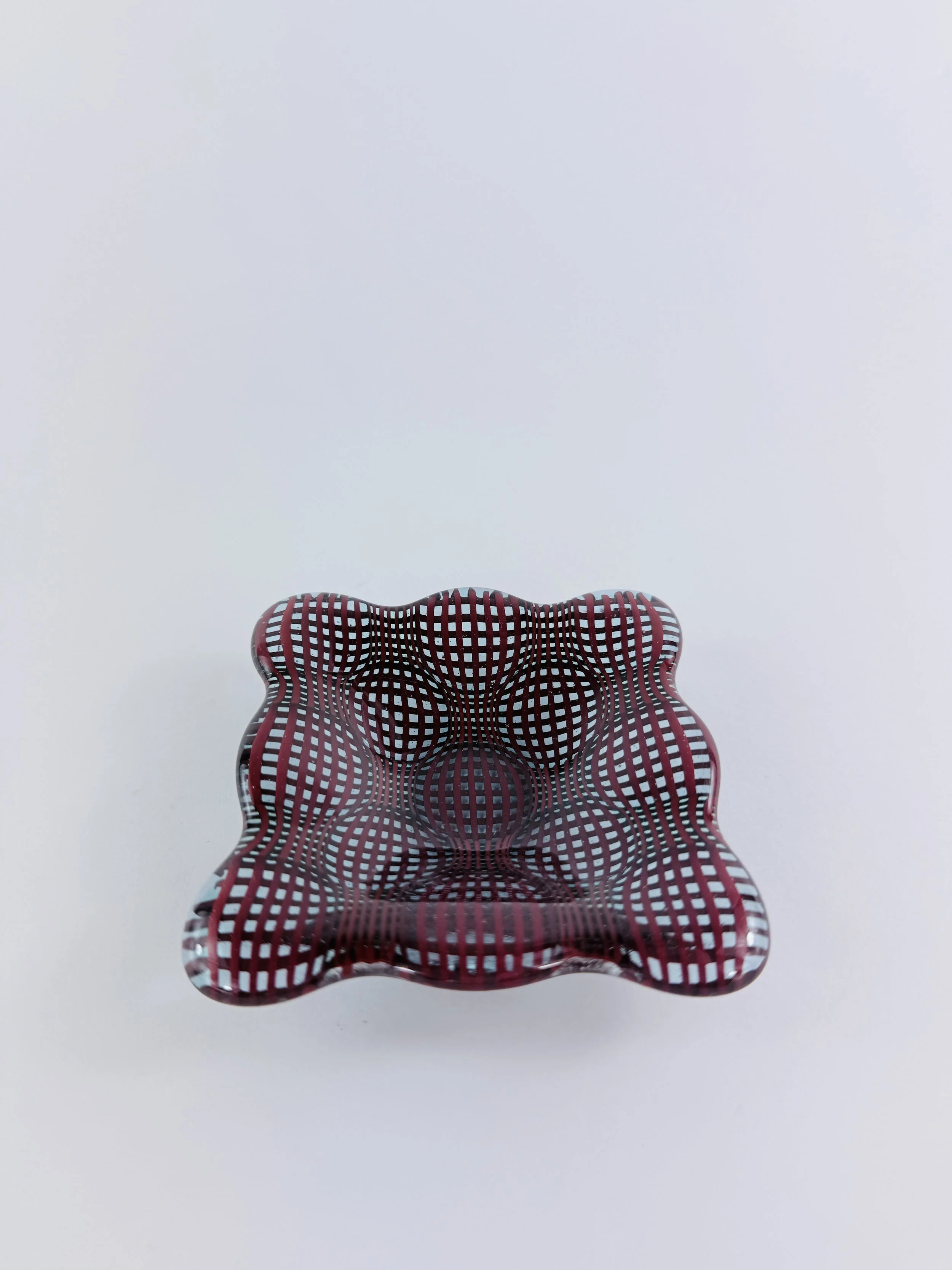 Purple and Red Criss-Cross Small Square