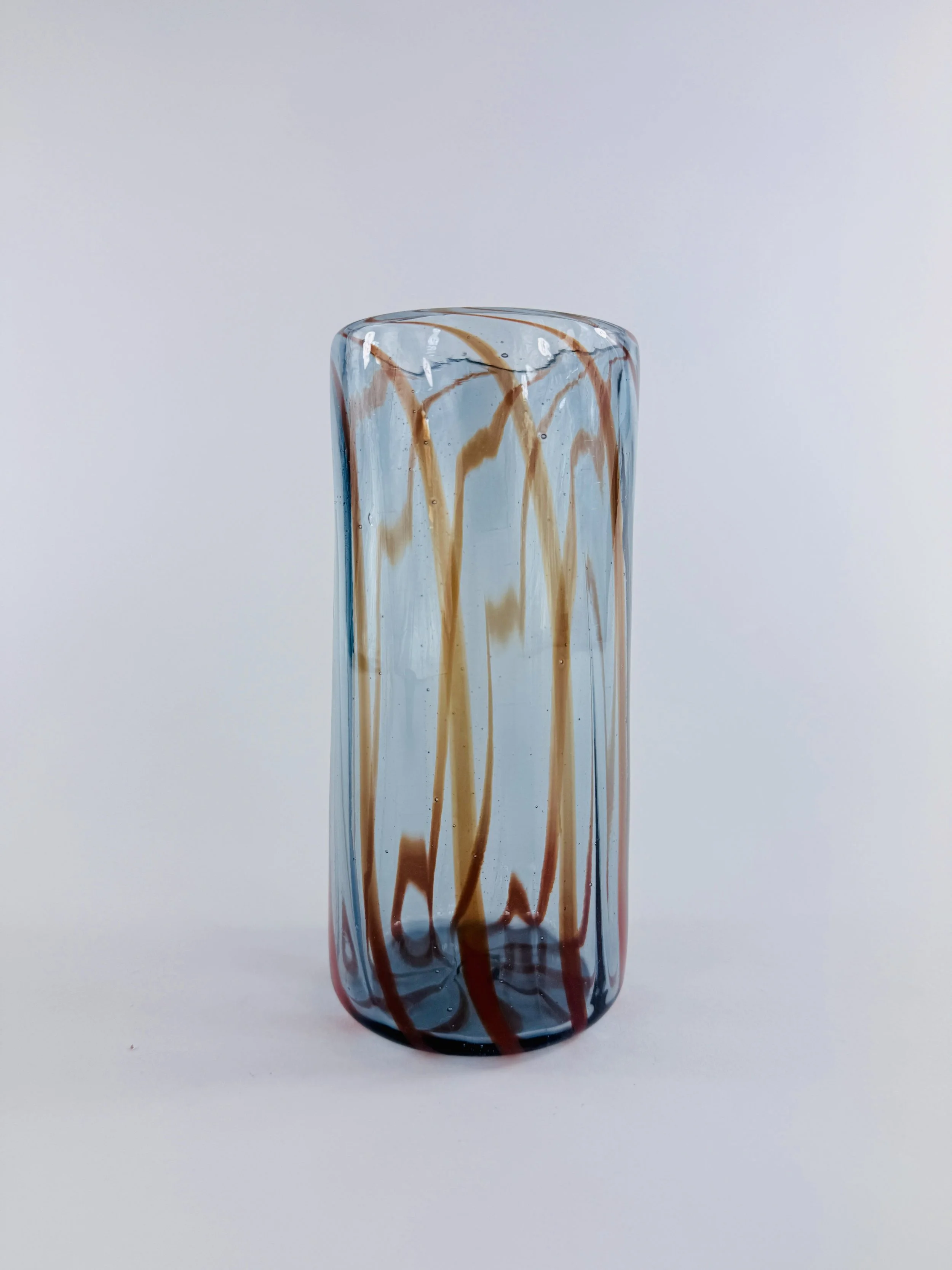 Blue and Red Cane Vase