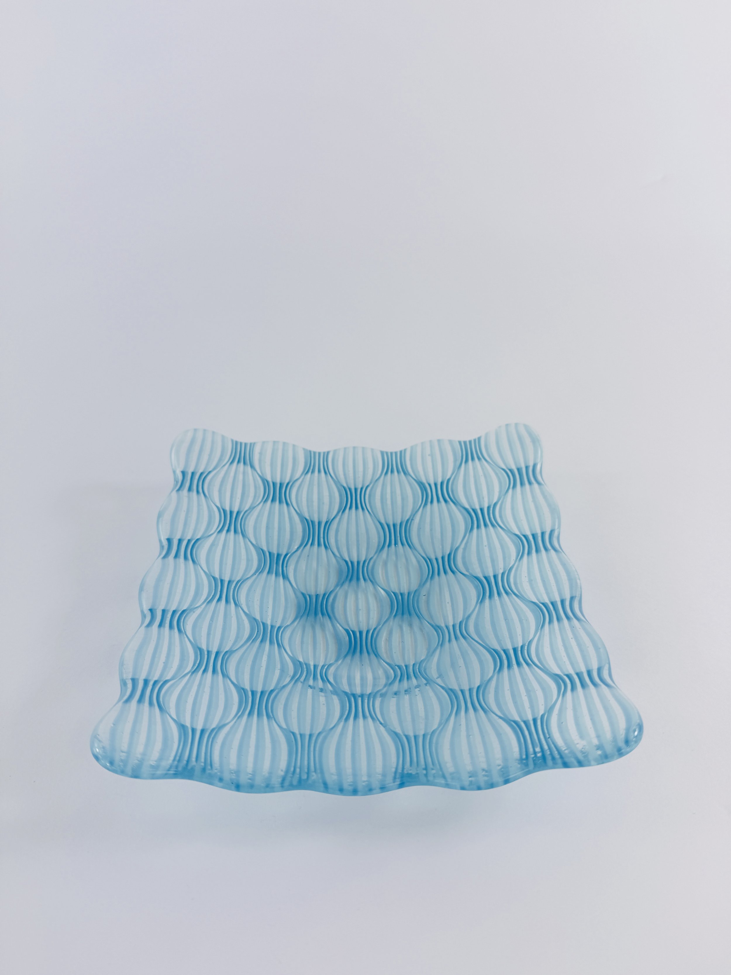 Light and Dark Blue Optic Dish