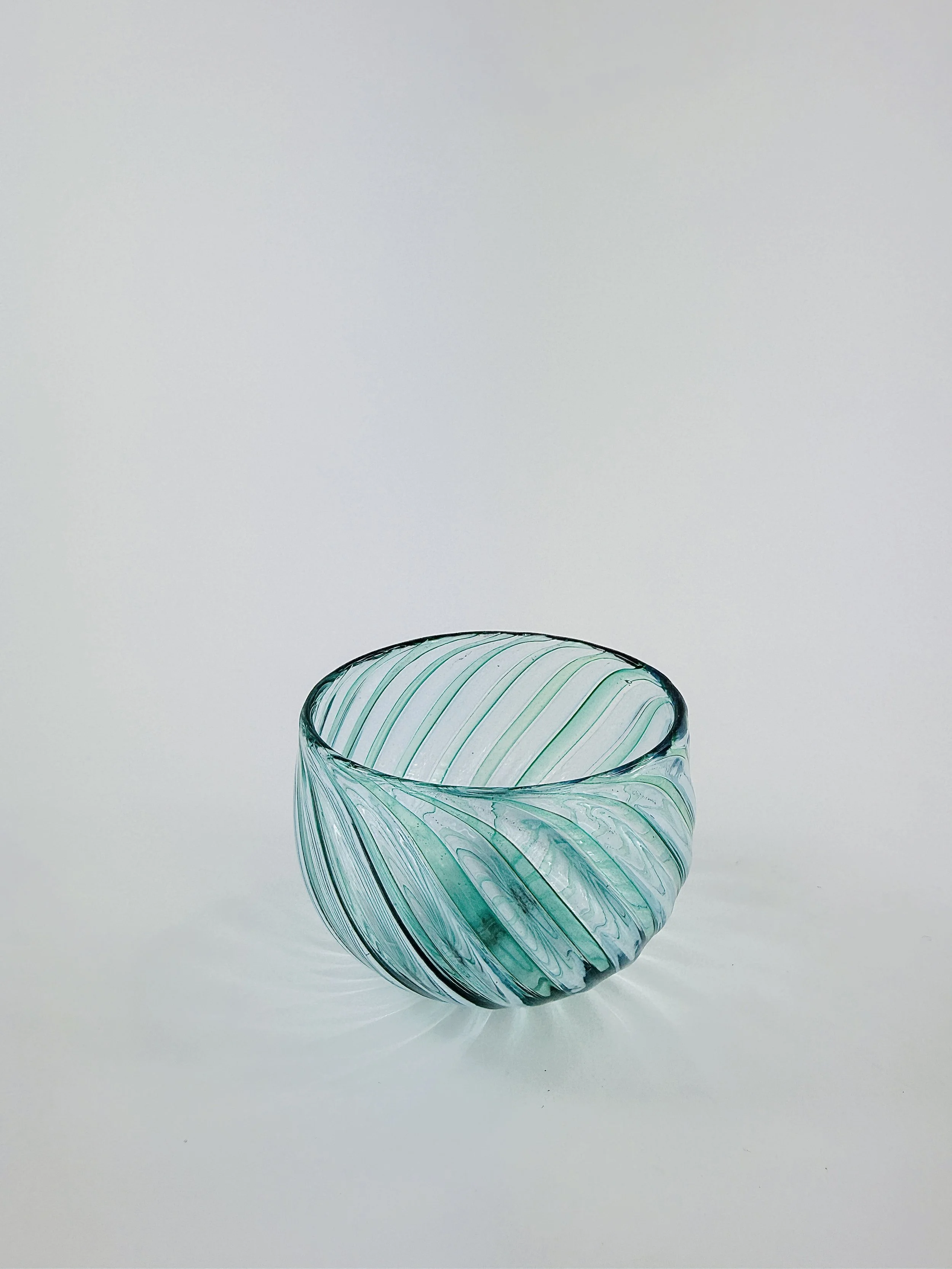 Small Blue and Green Cane Bowl