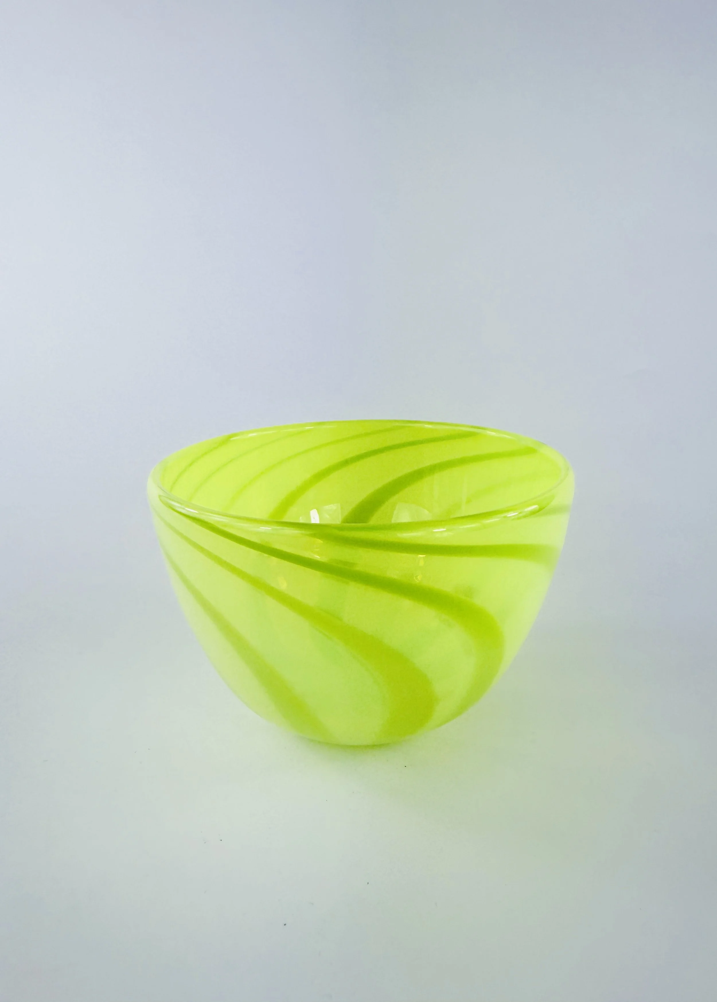 Neon Yellow and Green Cane Bowl