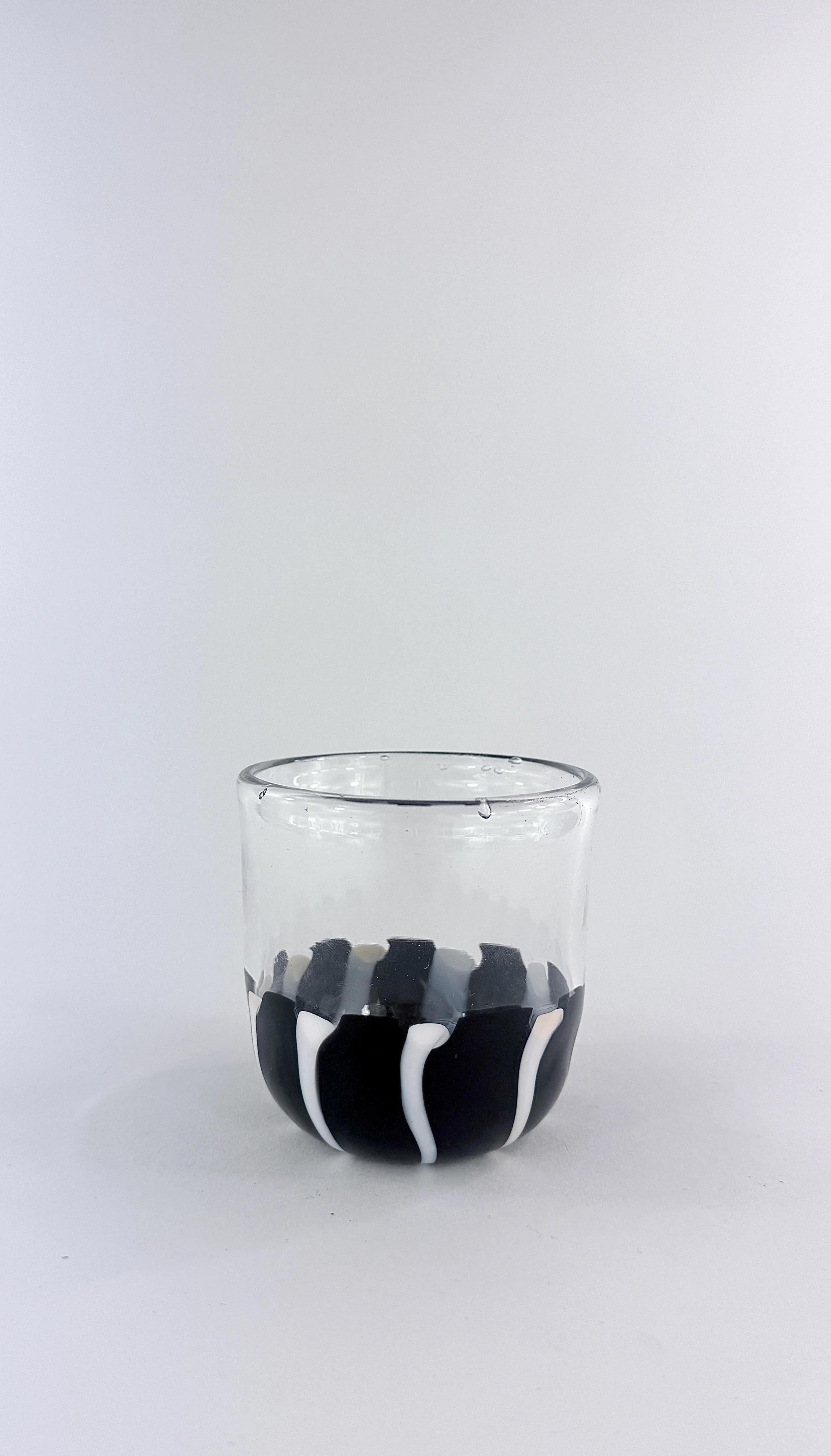 Black and White Cane Bottom Tumbler