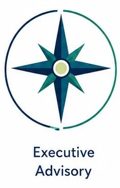 A compass rose logo with the words 'Executive Advisory' below it.