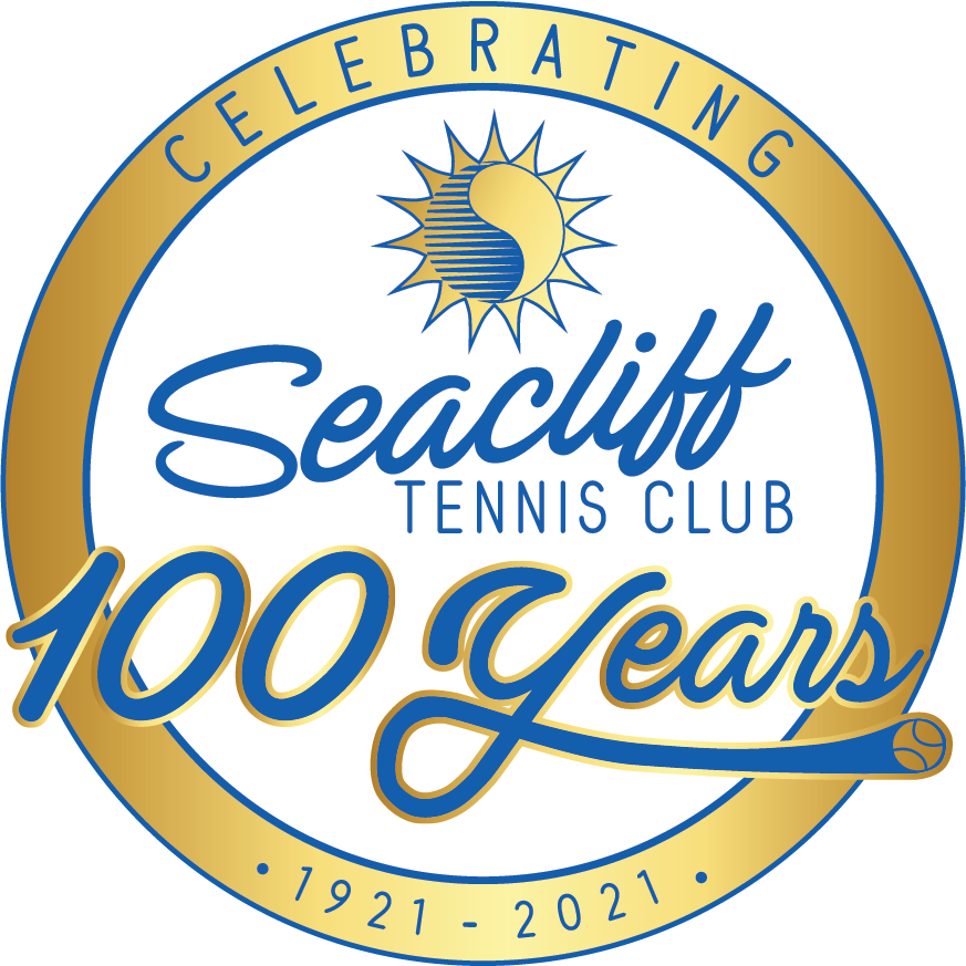 Seacliff Tennis Club 100 years logo.
