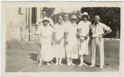 Historic photo of the beginnings of the Seacliff Tennis Club.