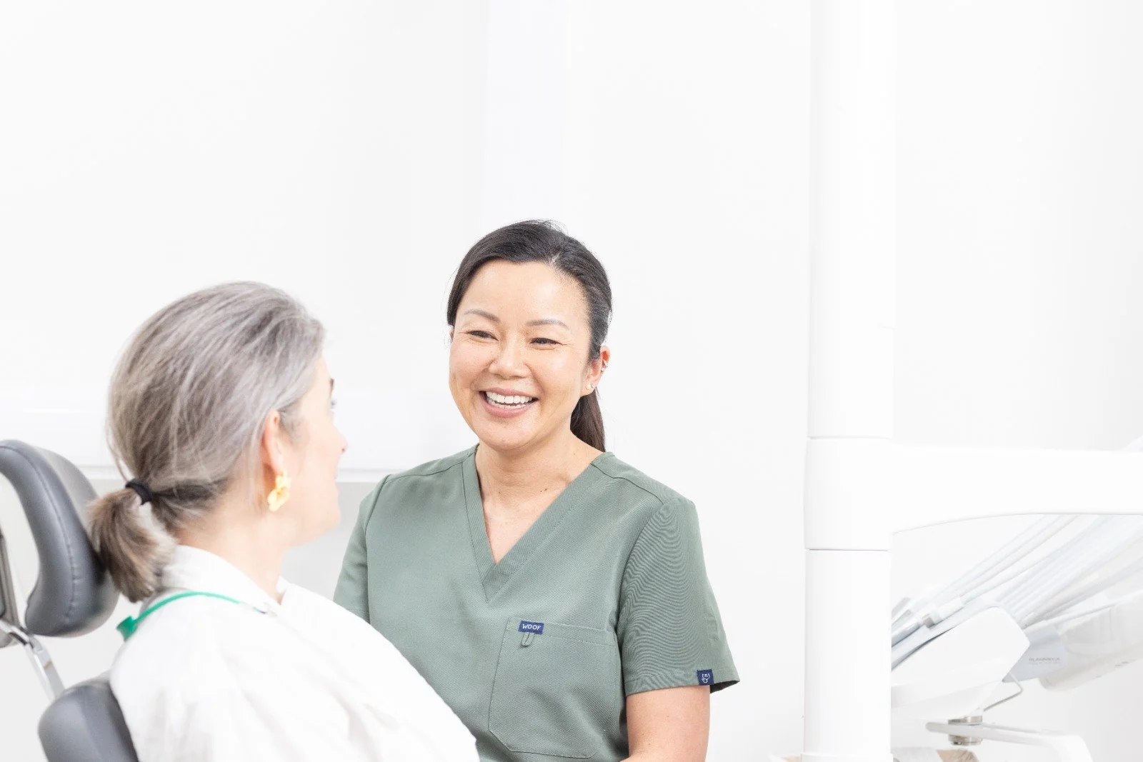Dr Lillian smiling at a patient