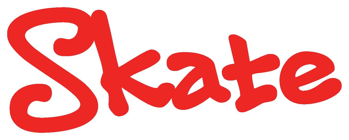 Red text spelling 'Skate'
