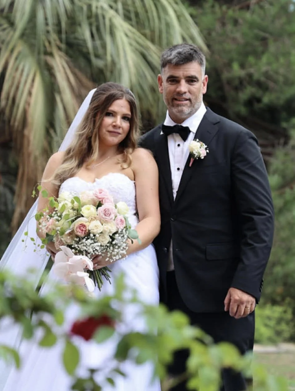 Sydney Wedding. Orchid bouquet with white and pink garden roses and babies breath. Traditional Christian Church Wedding. Southern Highlands Wedding Florist, Sydney Wedding Florist, South Coast Wedding Florist.


