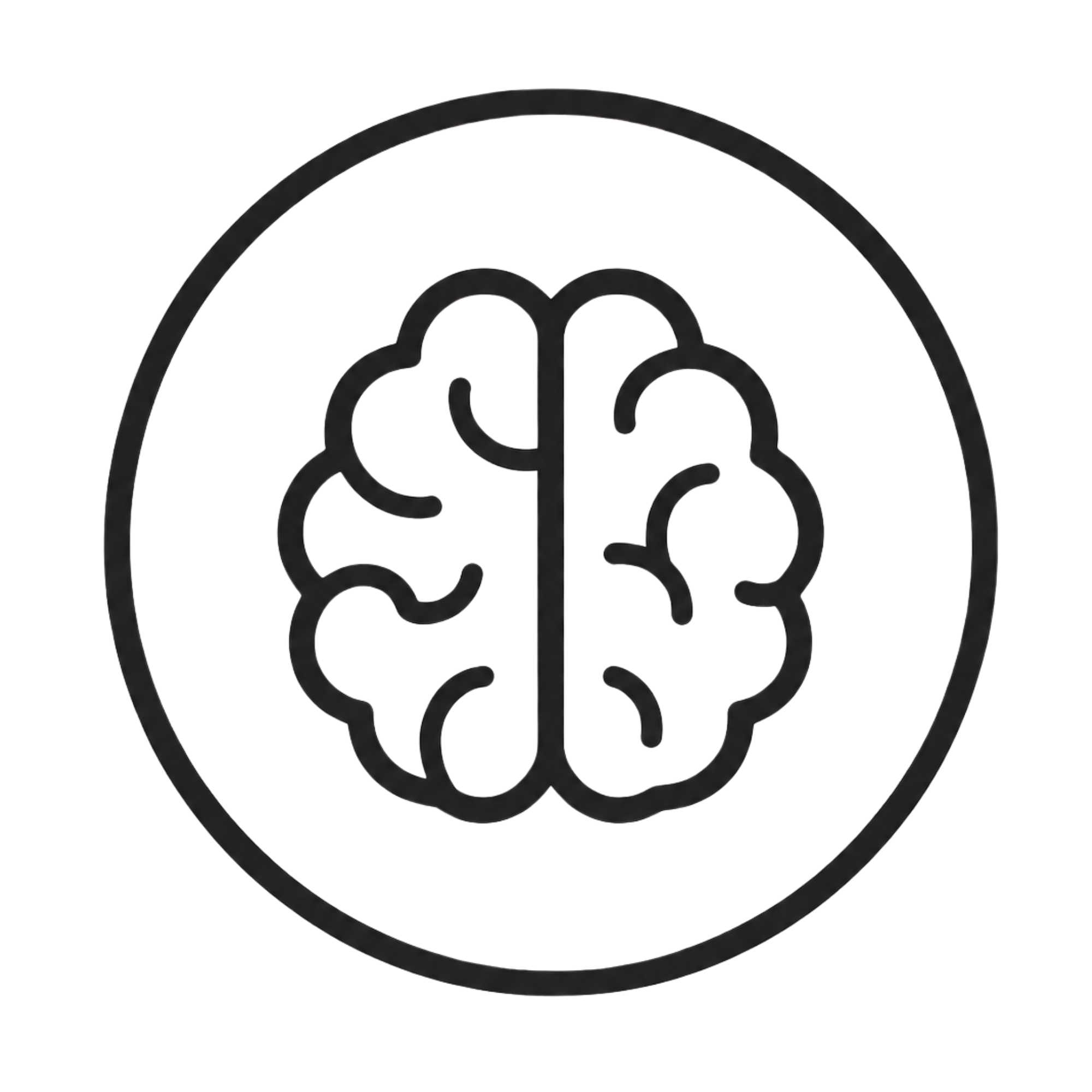 Stylized logo of a brain inside a circle with a purple and pink gradient background.