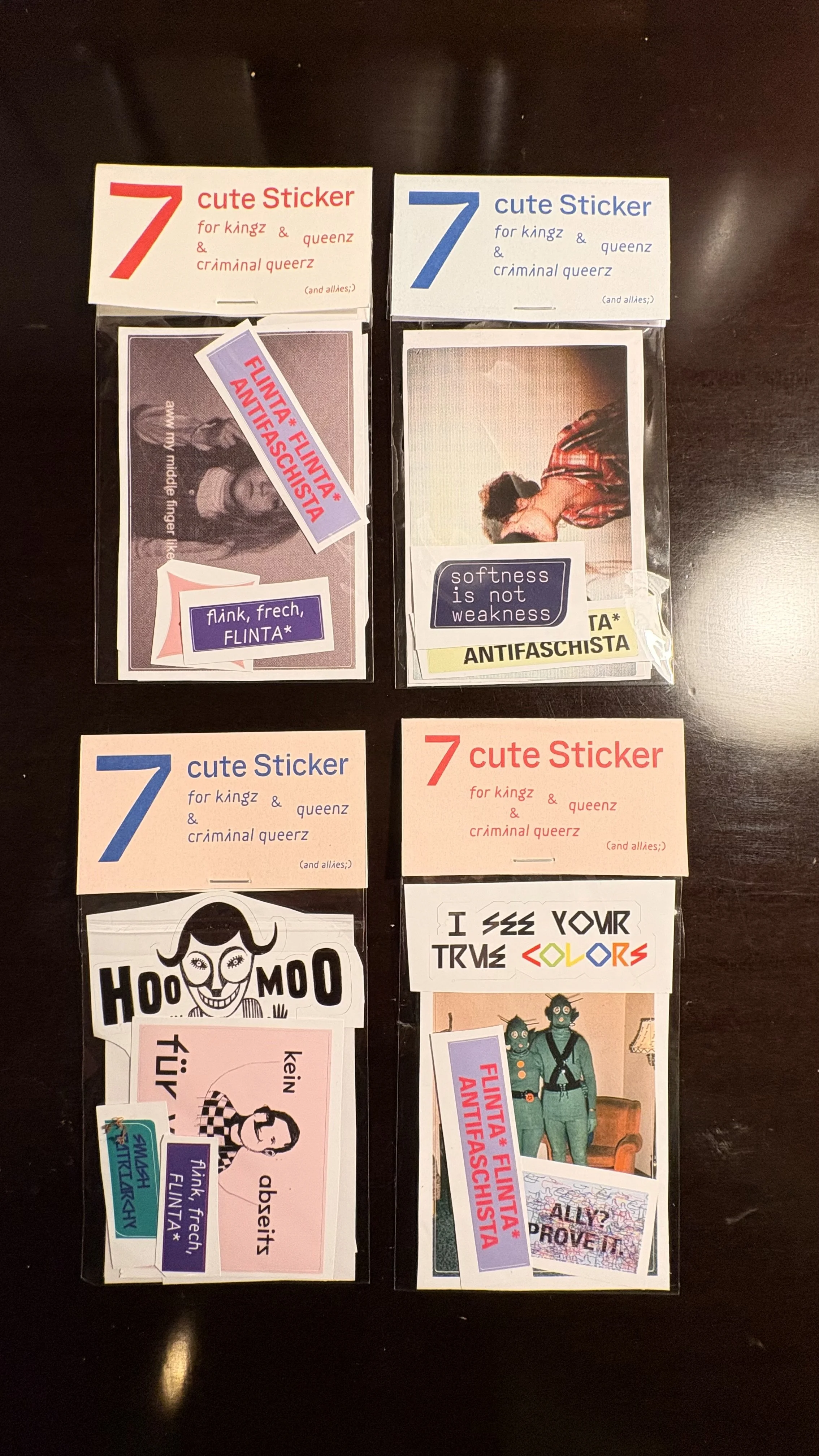 7 cute Sticker for kingz + queenz + criminal queerz