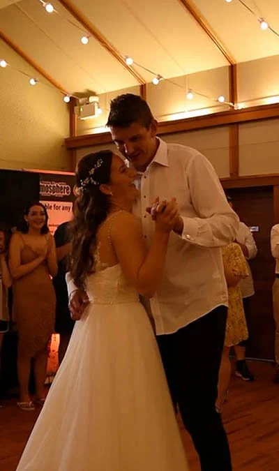 First dance filmed on a gimbal.